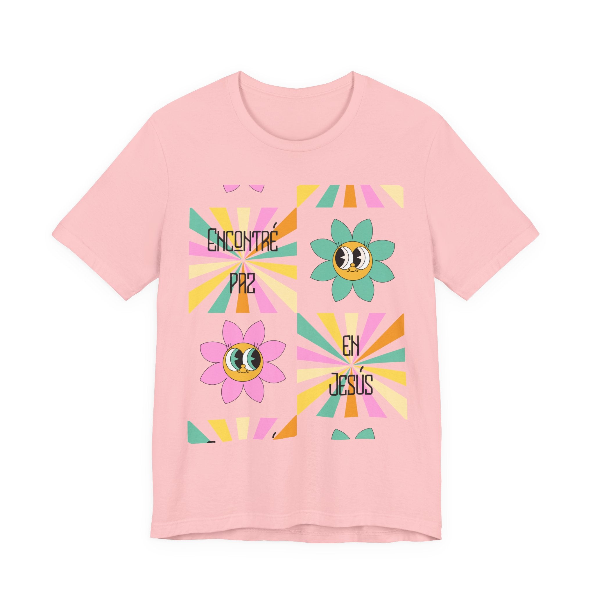 Woman's Spanish "Encontré paz en Jesús"- Camisa Retro Español