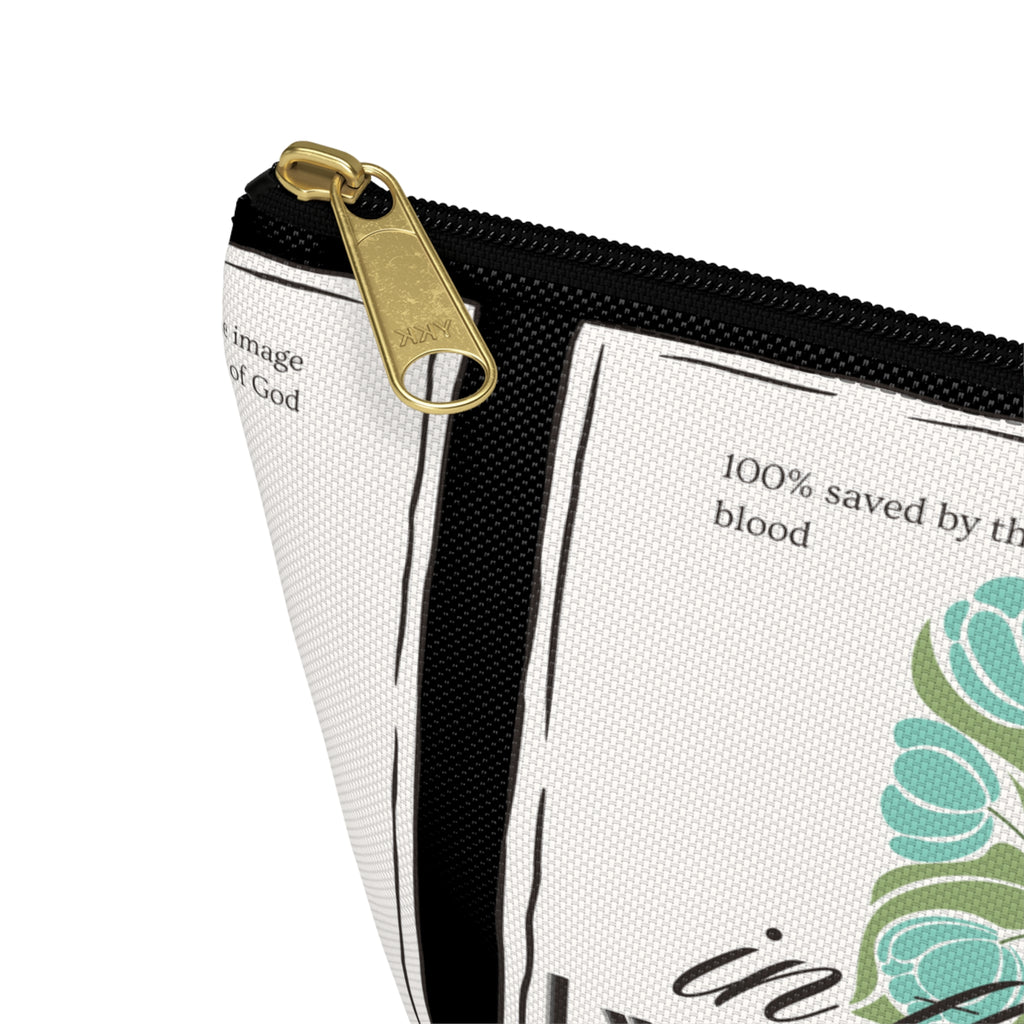 Inspirational Accessory Pouch — "In the Storm I Will Testify Still" Faith Women's Bag