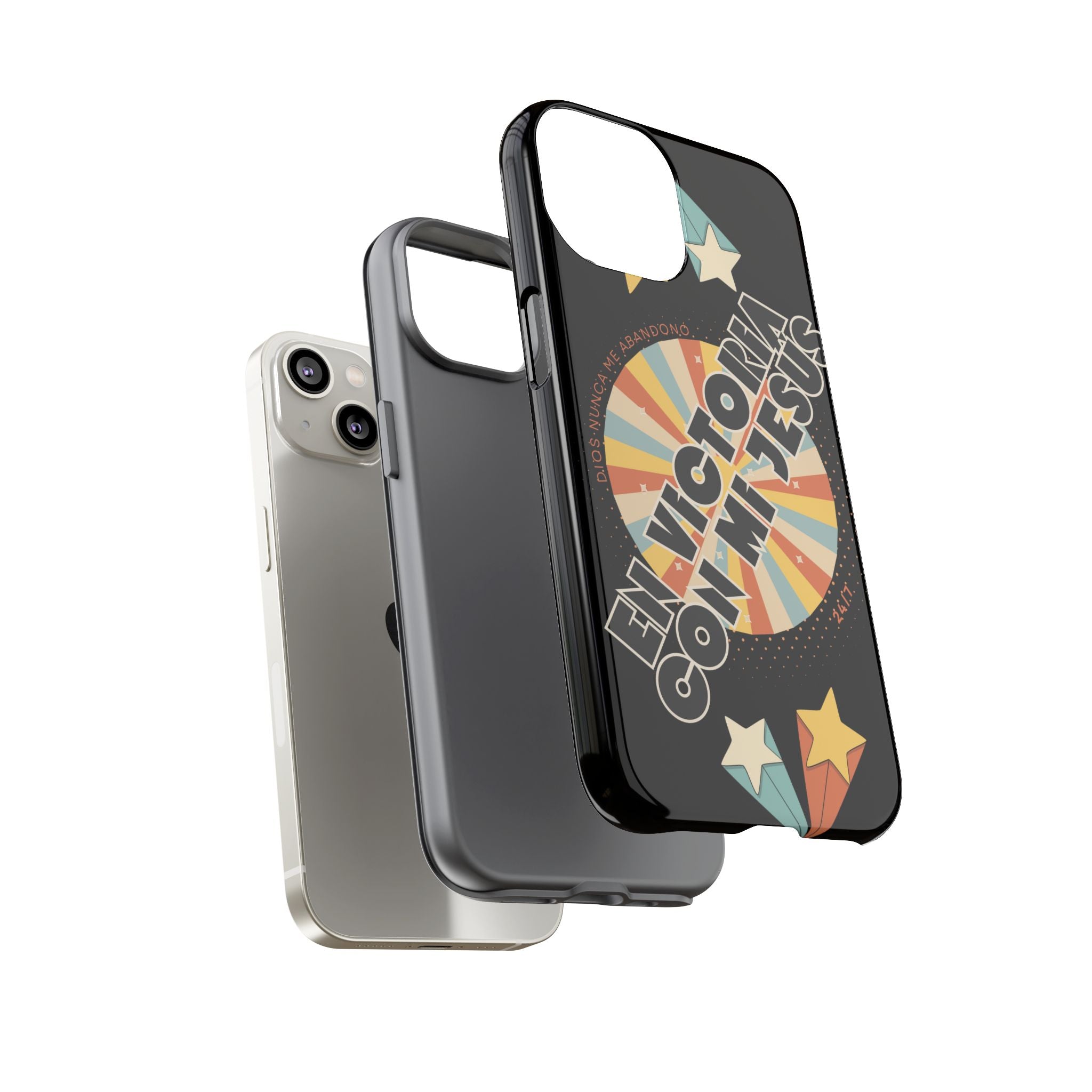 'En Victoria Con Jesús' Retro Protección de telefono
