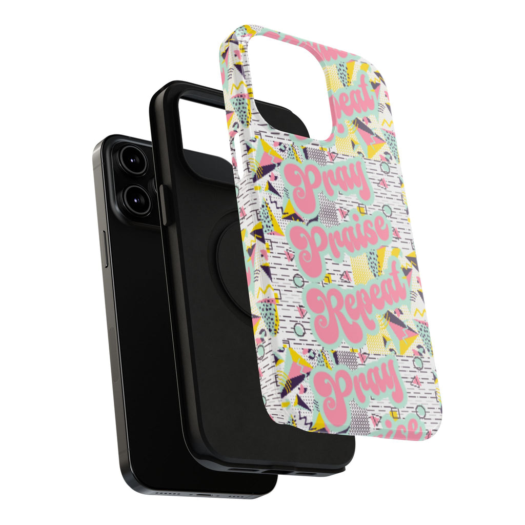 Retro Pray Praise Repeat Women's  Phone Case- Impact-Resistant Cases