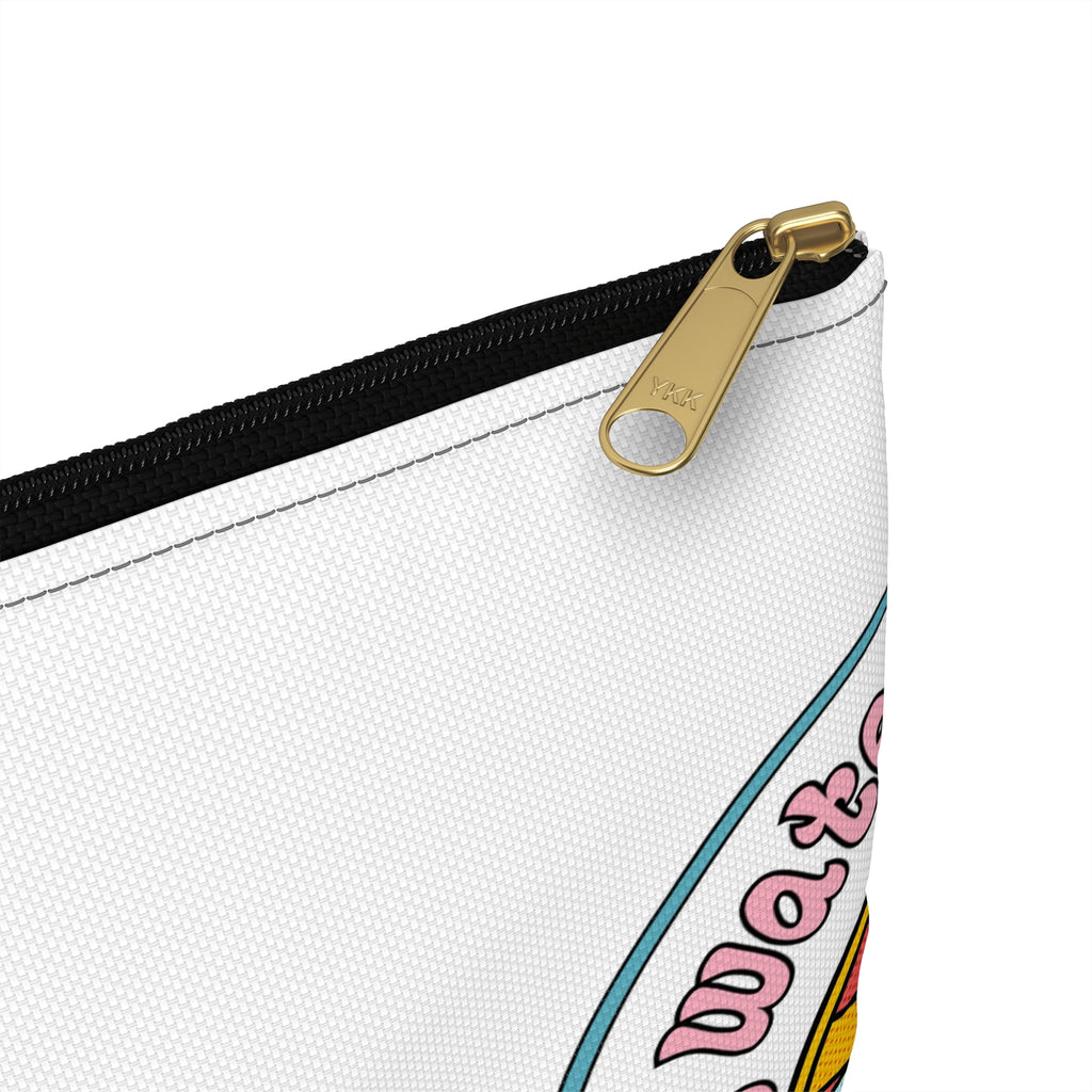 Accessory Pouch — "Living Waters Flowing Thru Me" John 4:14 Floral Wave