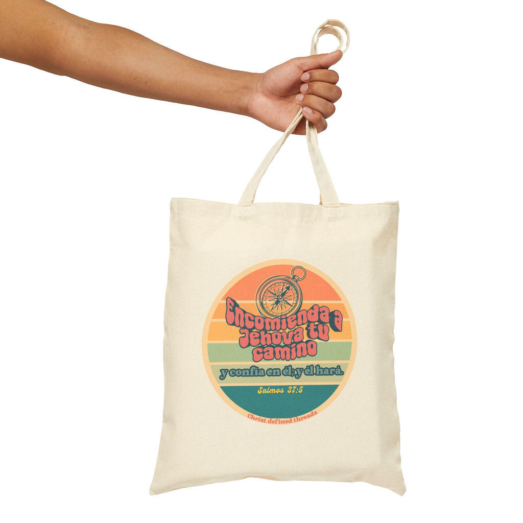 "Encomienda a Jehová tu camino" Bolsa —  Salmos Canvas Tote