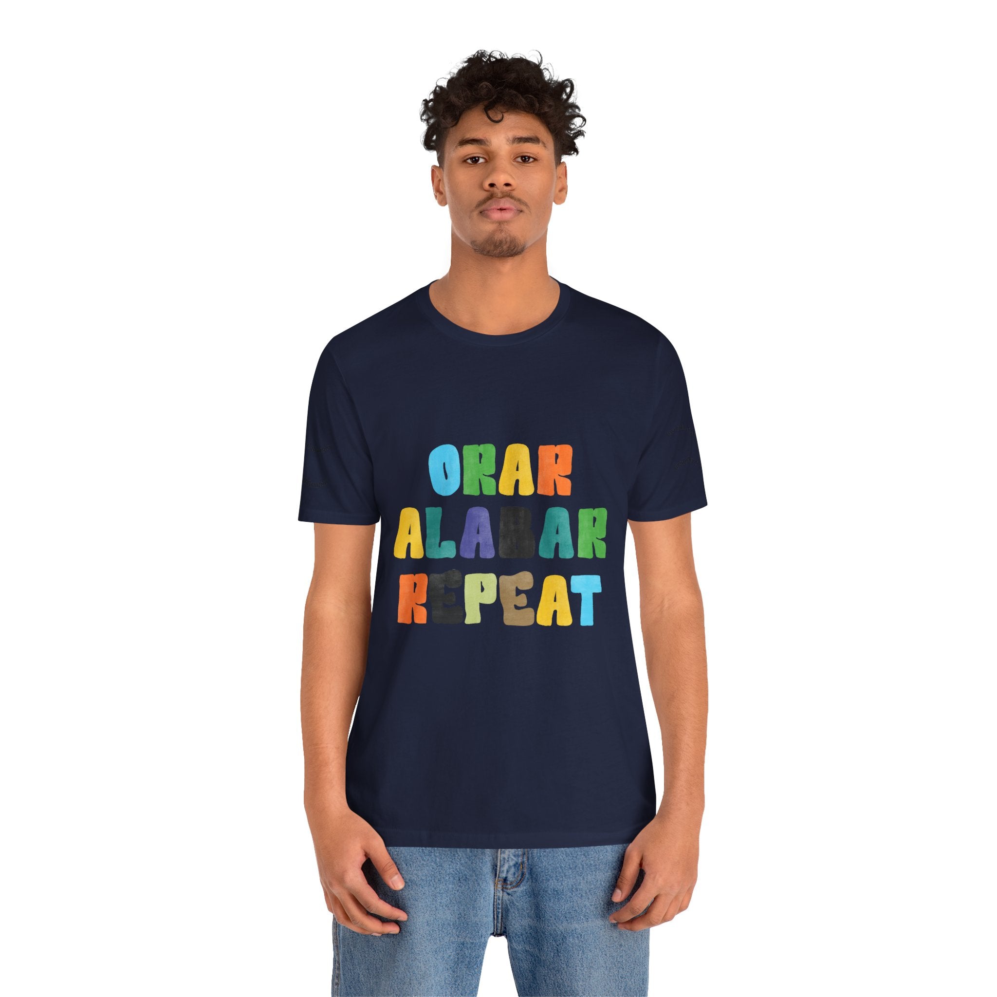 Men's Bilingual "Orar Alabar Repeat" T-Shirt – Camisa de hombres Bilingüe