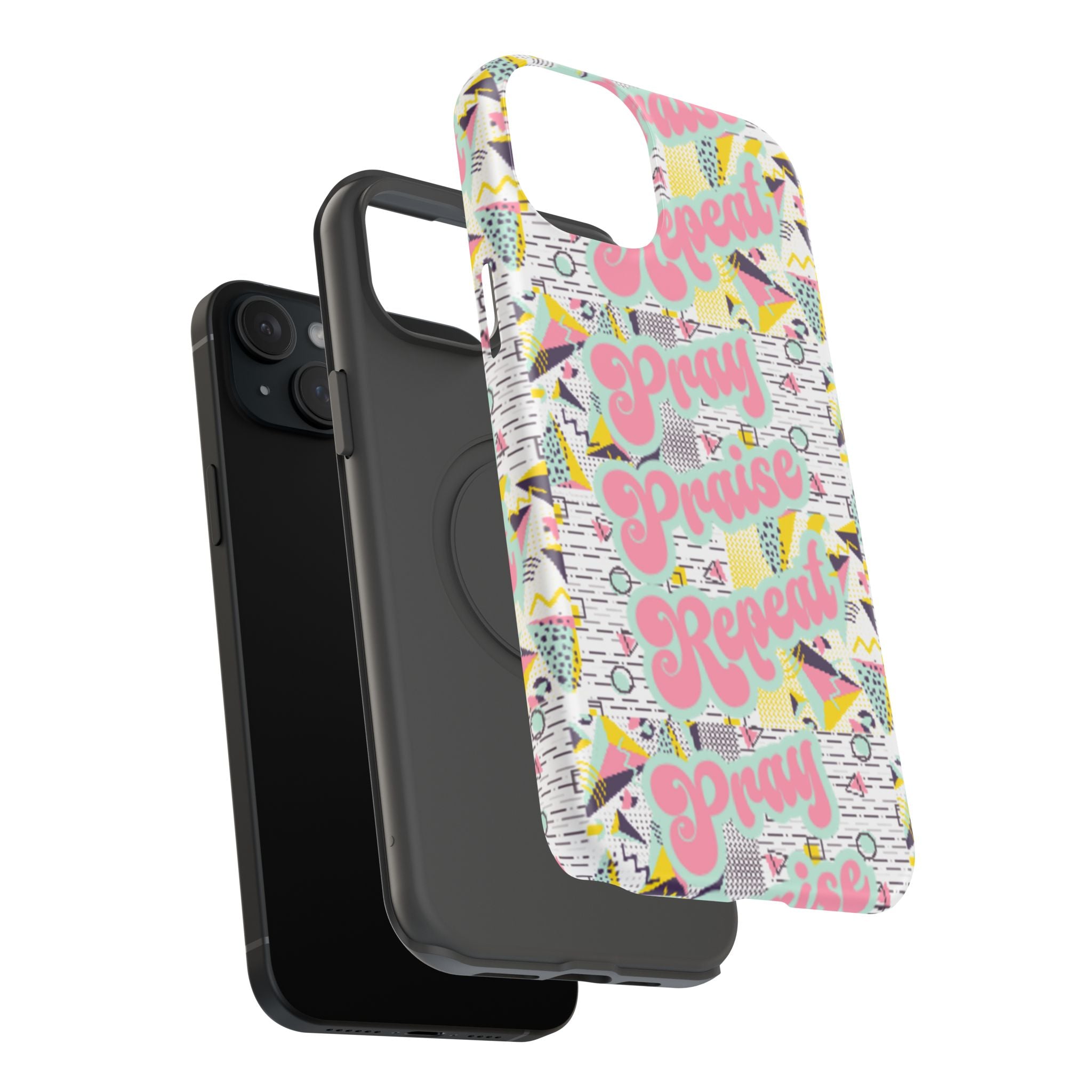Retro Pray Praise Repeat Women's  Phone Case- Impact-Resistant Cases