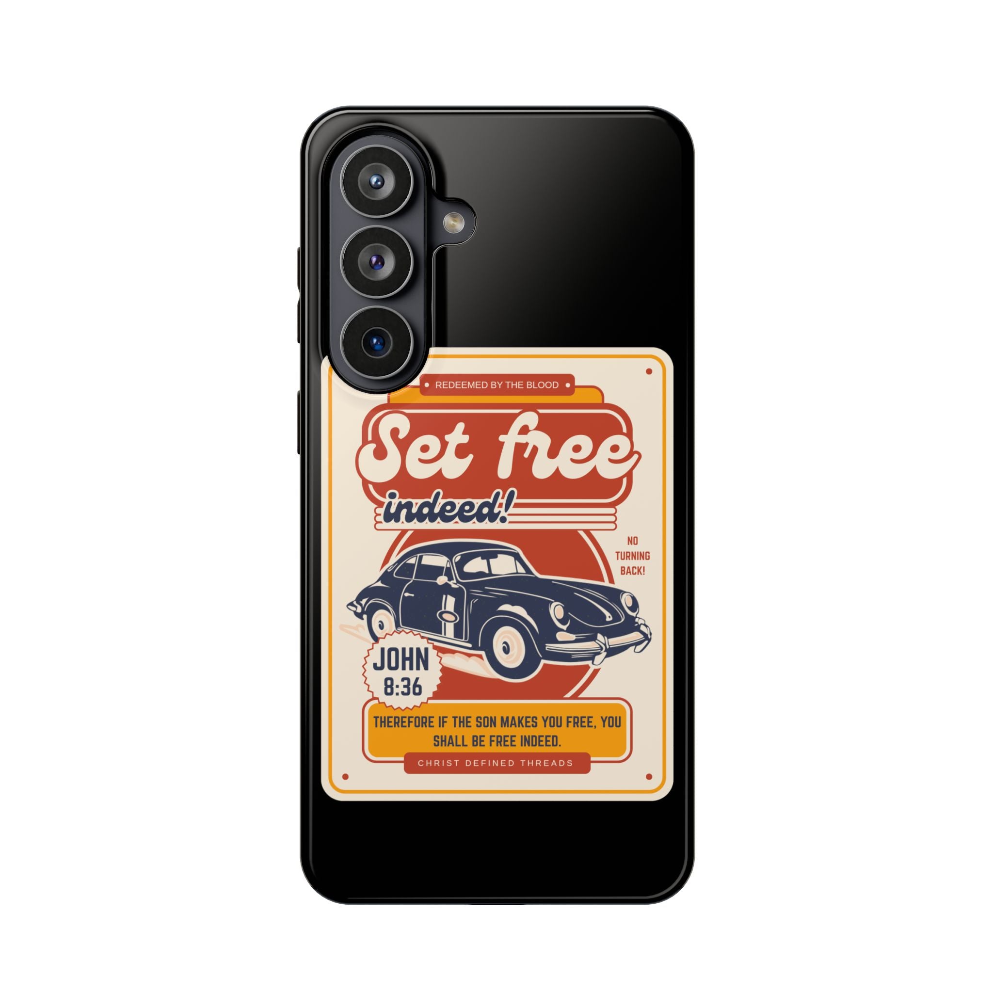 Men's 'Set free indeed' Vintage Graphic Phone Case — Magnetic Impact-Resistant