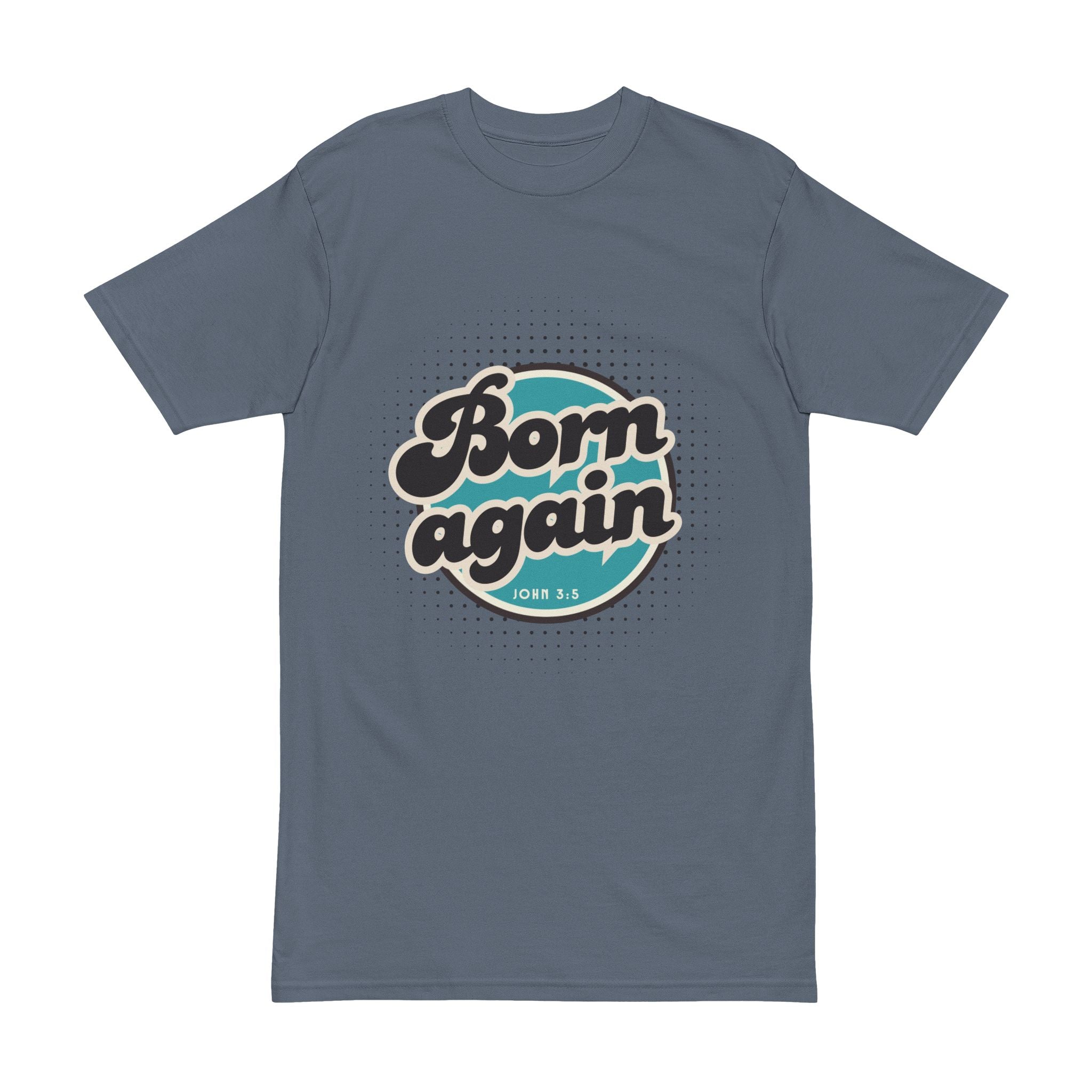 Men's 'Born Again' T-Shirt — Retro Christian Faith Tee (John 3:5)
