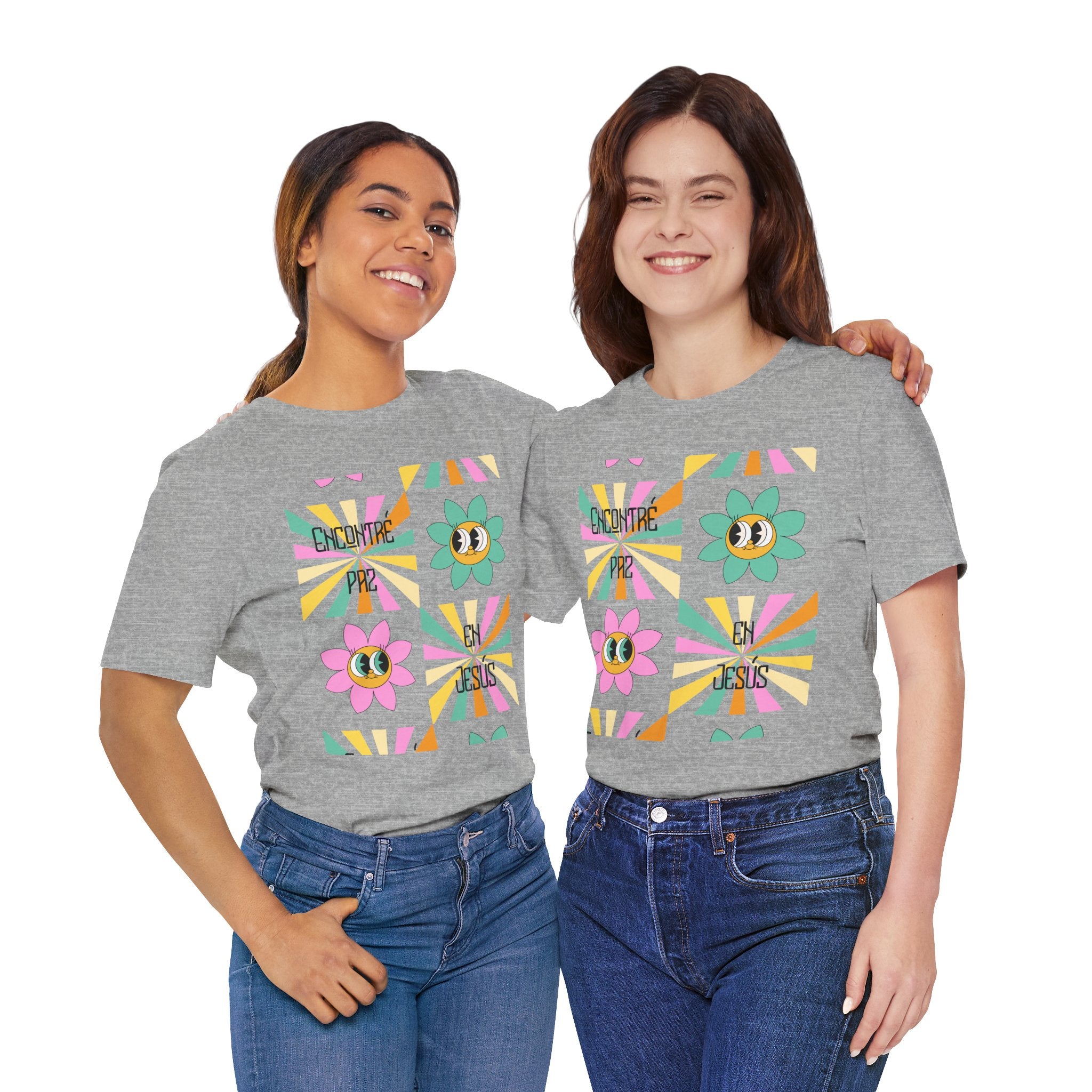 Woman's Spanish "Encontré paz en Jesús"- Camisa Retro Español