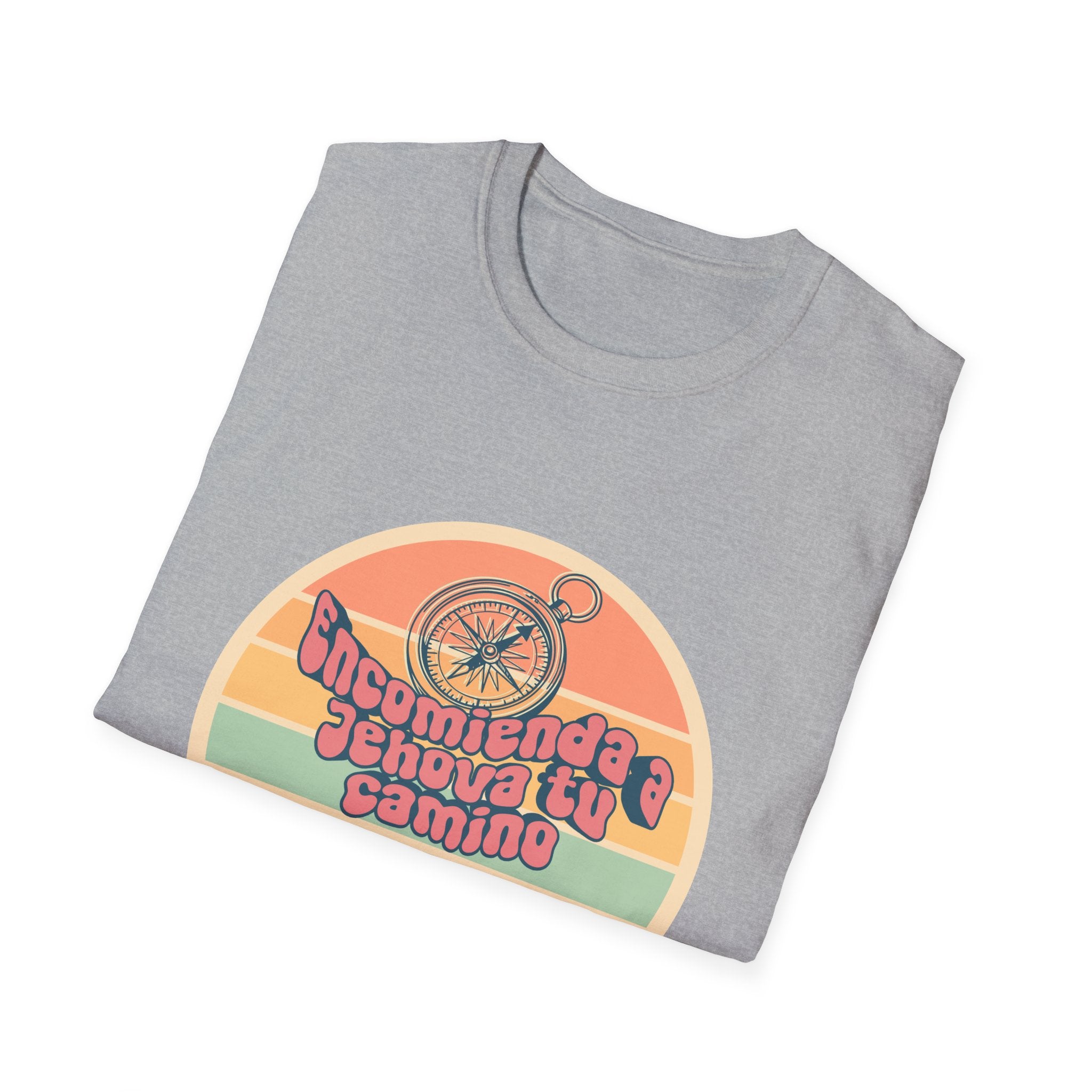 "Encomienda a Jehová tu camino" Camisa — Retro compás Camisa Feminina