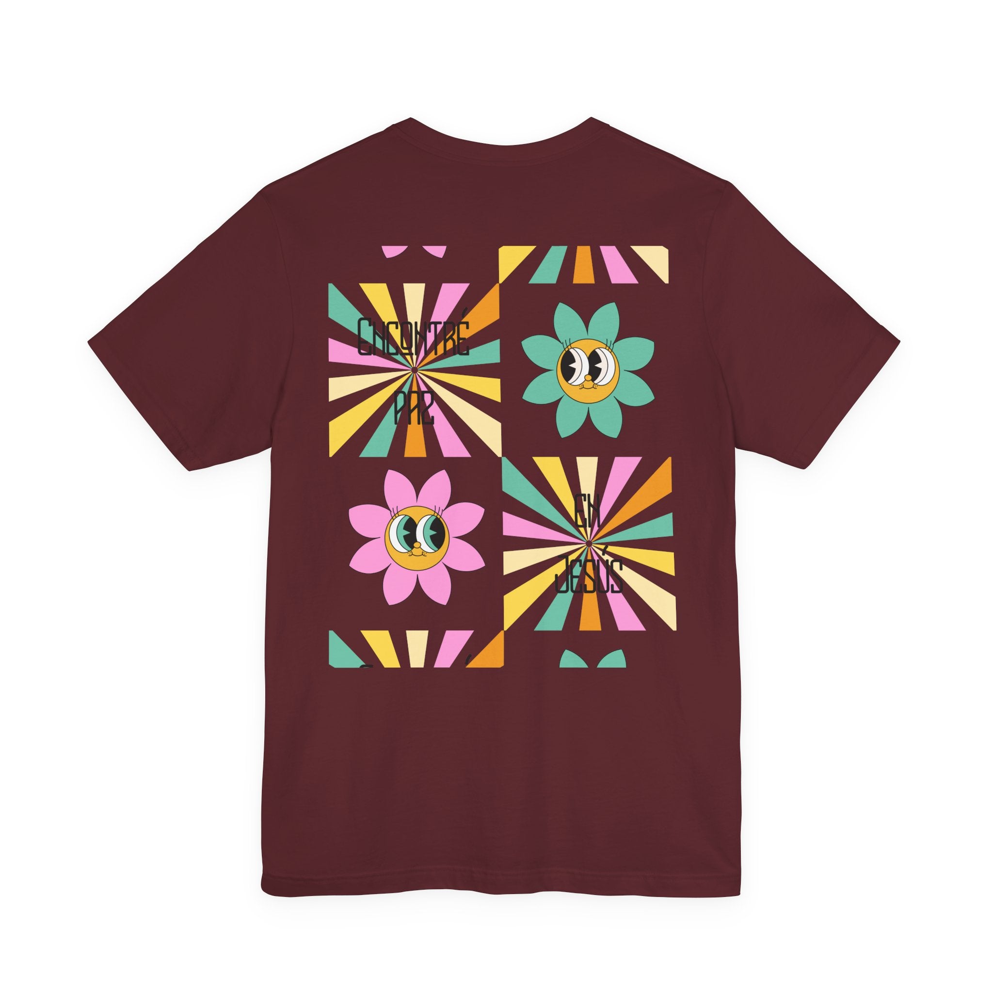 Woman's Spanish "Encontré paz en Jesús"- Camisa Retro Español