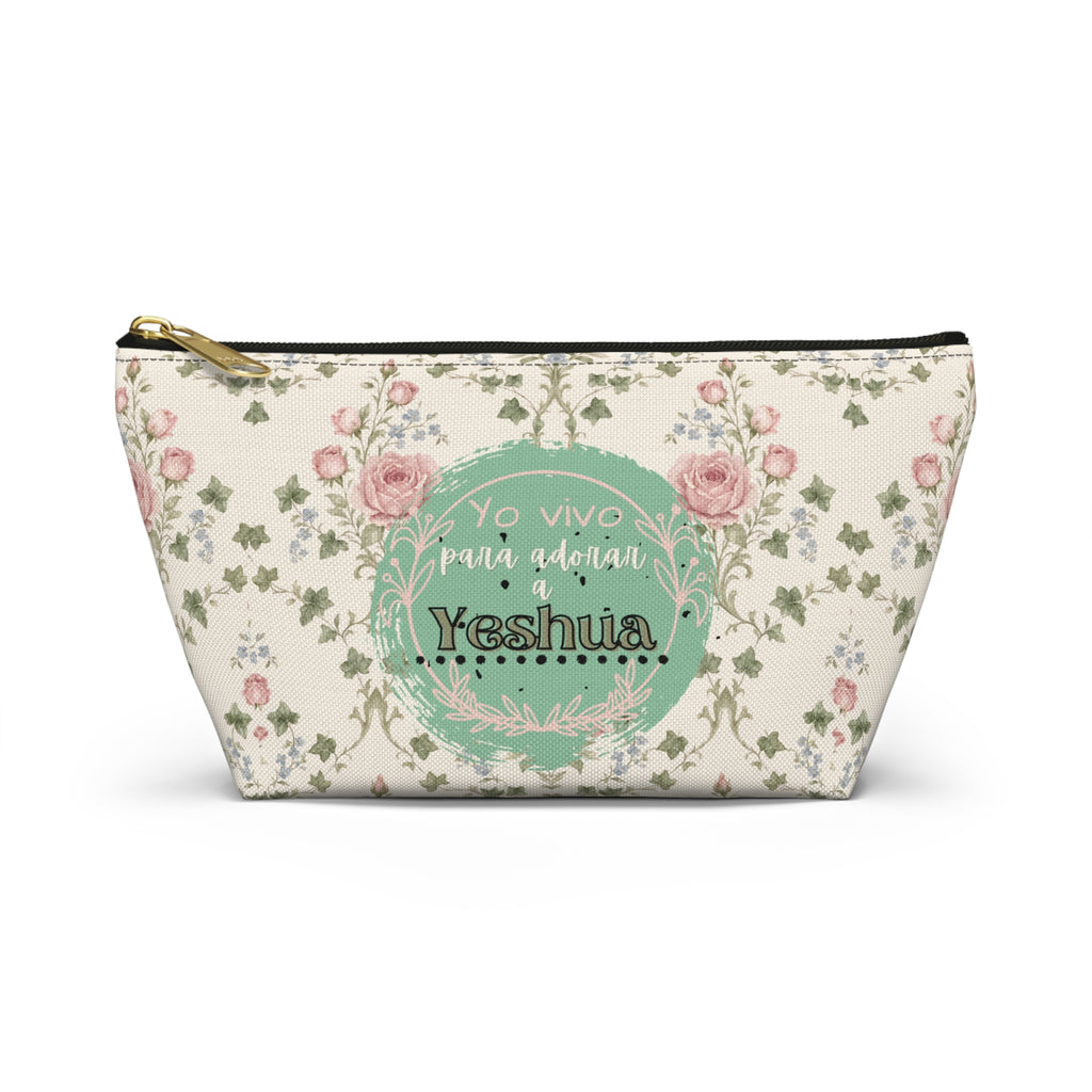 Floral 'Yo vivo para adorar Yeshua' Bolsita