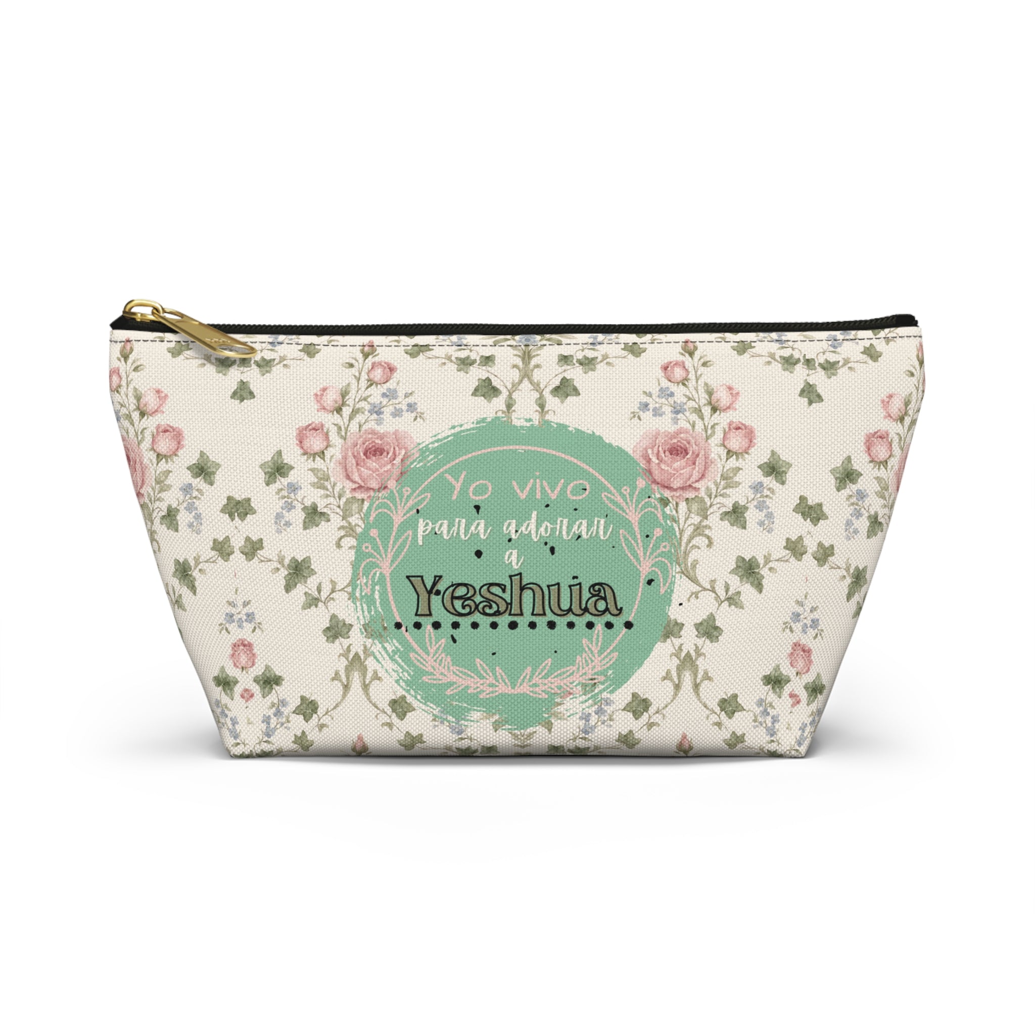 Floral 'Yo vivo para adorar Yeshua' Bolsita