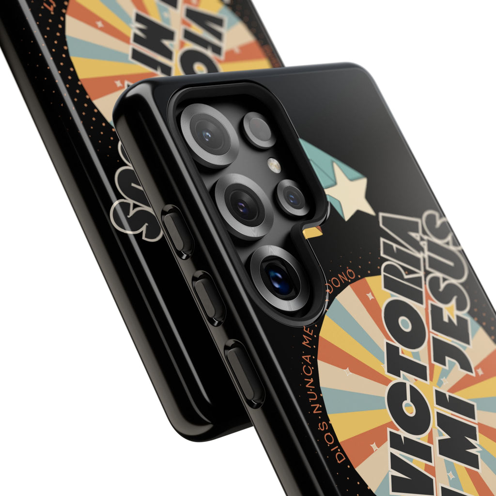 'En Victoria Con Jesús' Retro Protección de telefono