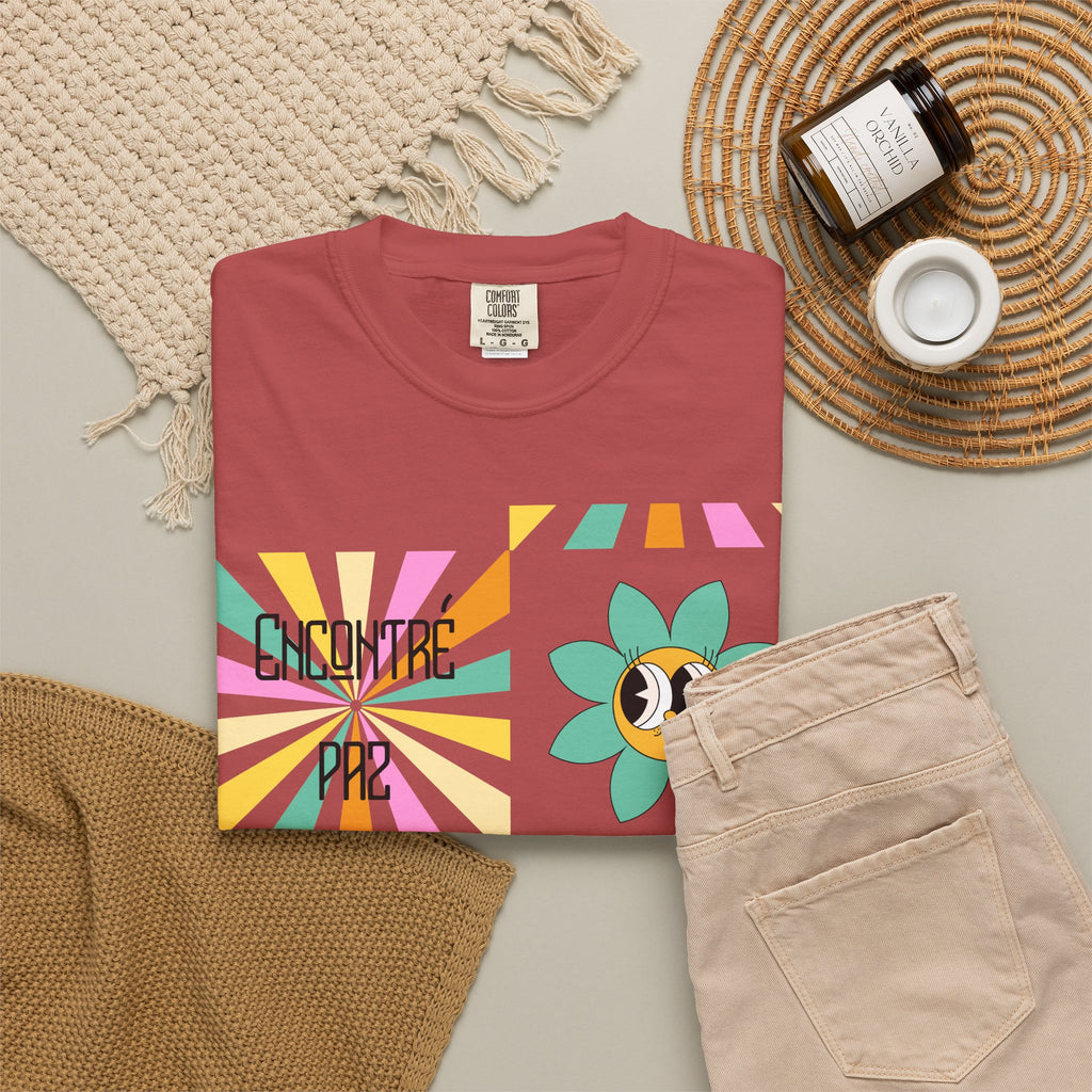Woman's Spanish "Encontré paz en Jesús"- Camisa Retro Español