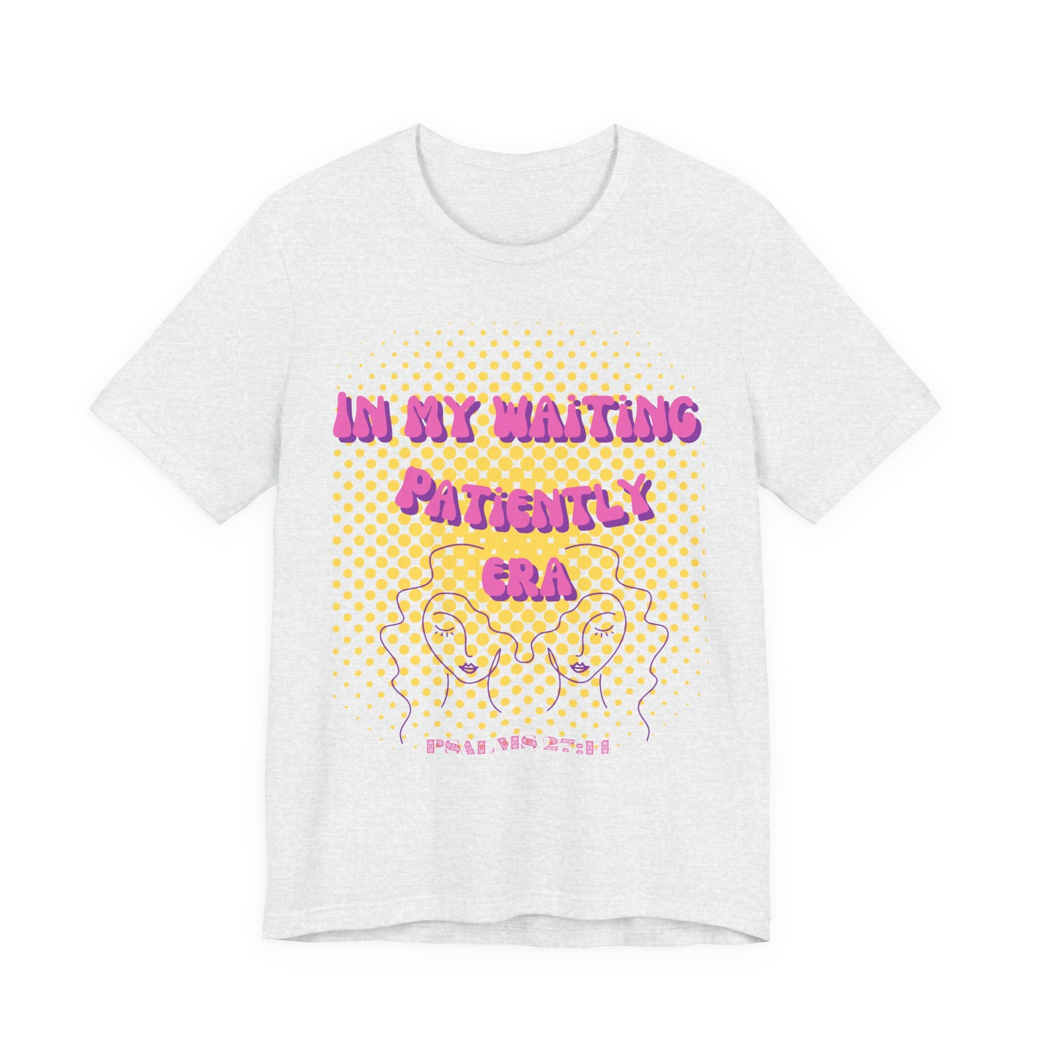 Women's 'In my Waiting Patiently Era' Tee - Yellow Graphic Jersey Short Sleeve