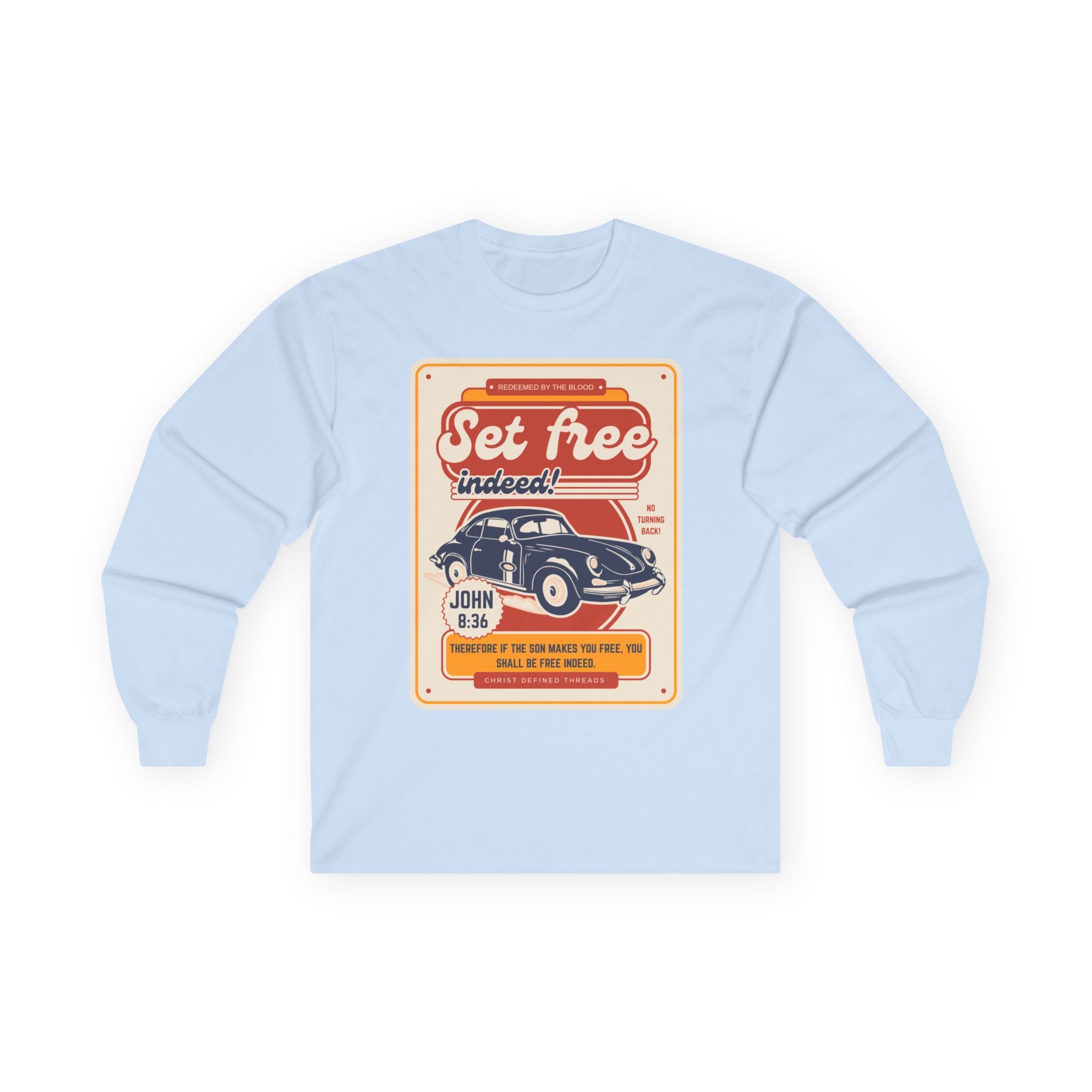 Men's 'Set free indeed' - Ultra Cotton Long Sleeve Tee