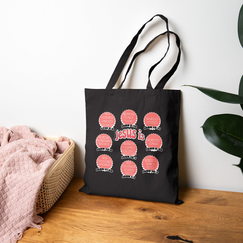 Women's Tote Bag — "Jesus Is" Inspirational Christian Everyday Tote