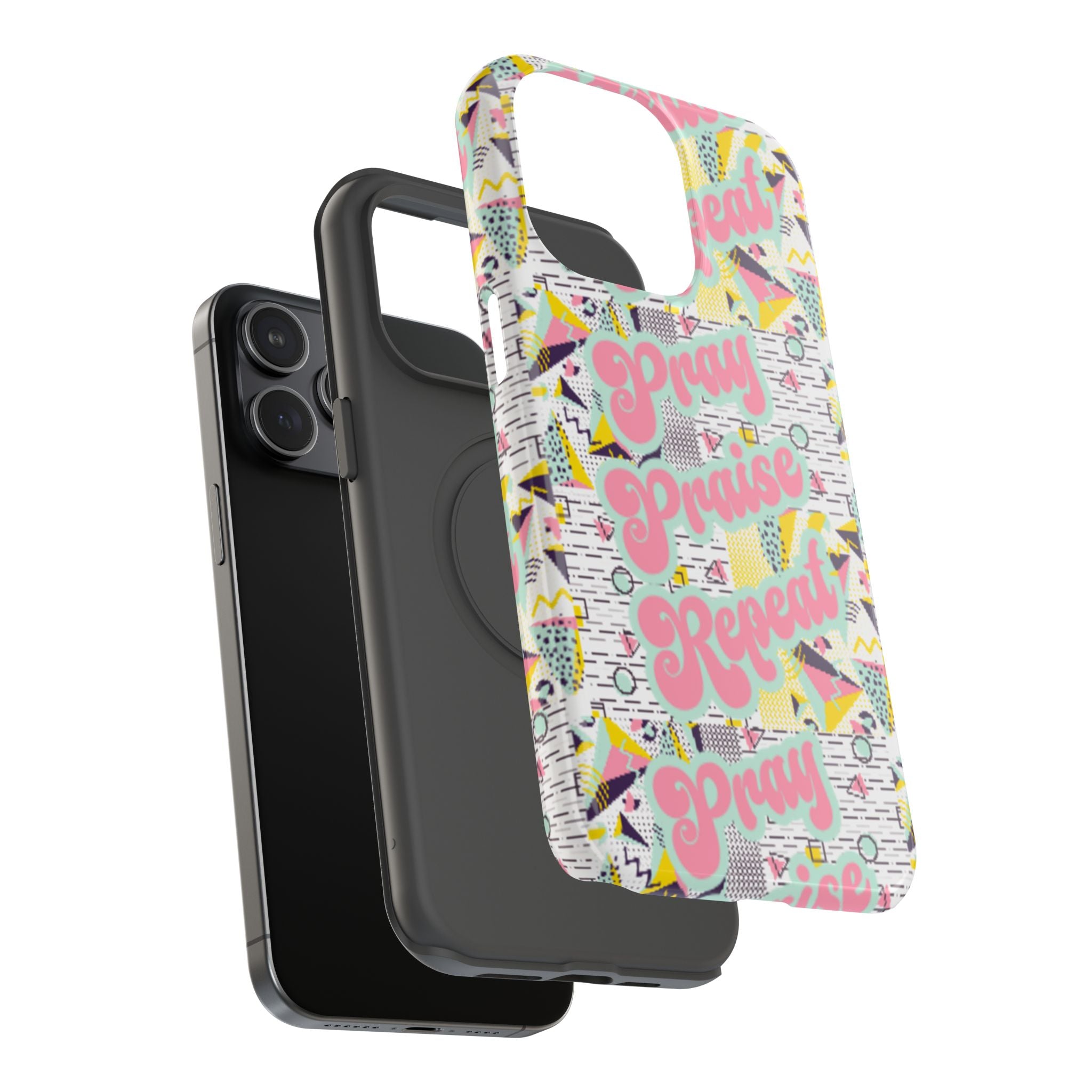 Retro Pray Praise Repeat Women's  Phone Case- Impact-Resistant Cases