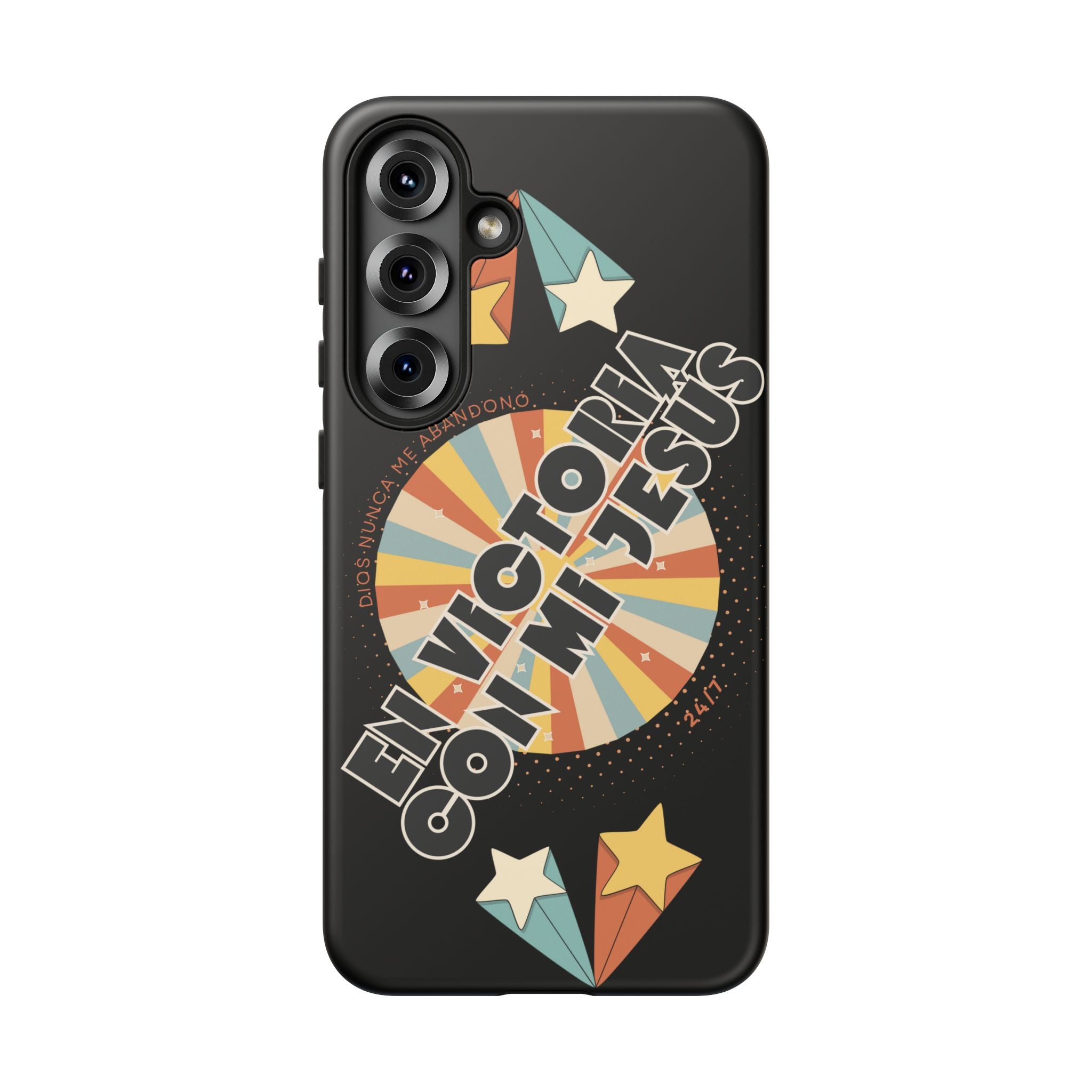 'En Victoria Con Jesús' Retro Protección de telefono