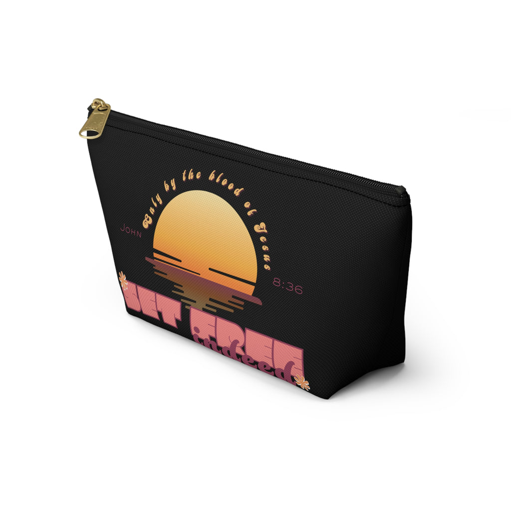 Women's 'Set free indeed'  — Sunset Accessory Pouch