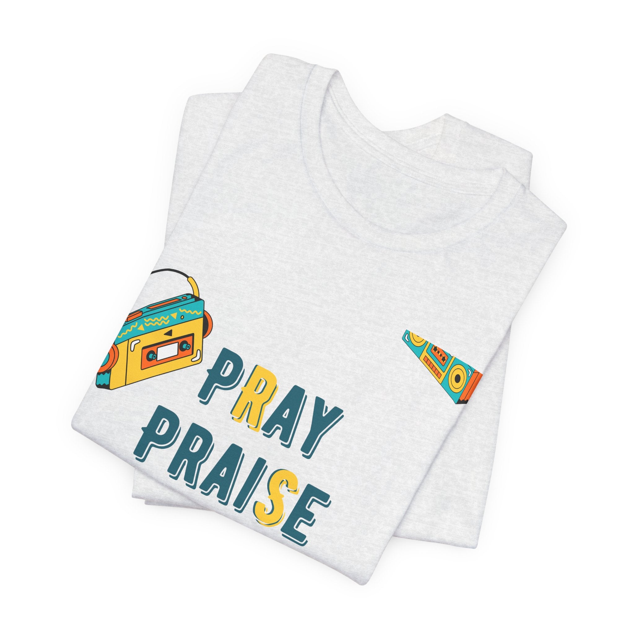 Pray Praise Repeat T-Shirt — Vintage Boombox Christian Tee