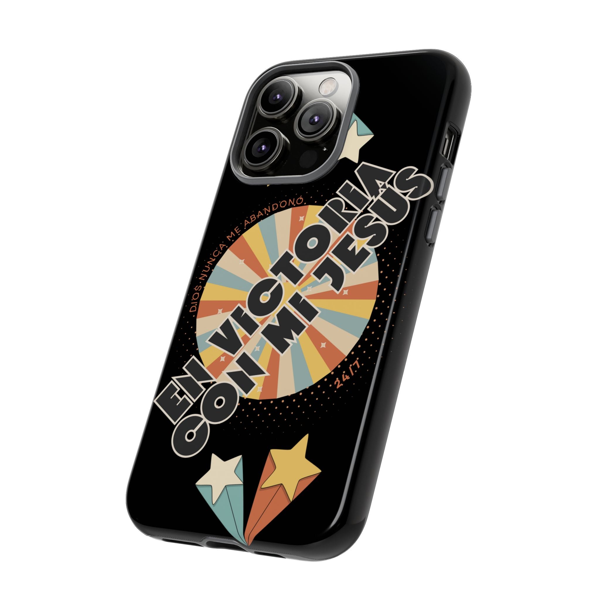 'En Victoria Con Jesús' Retro Protección de telefono