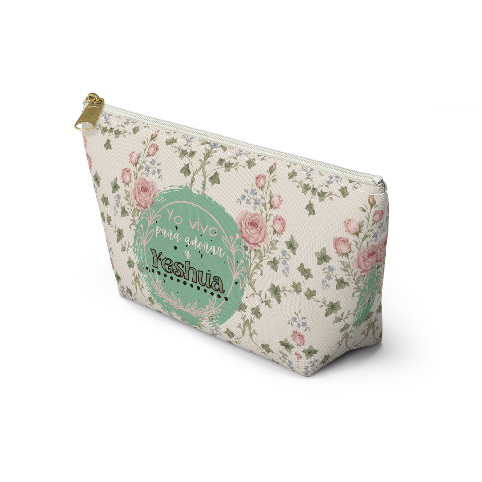 Floral 'Yo vivo para adorar Yeshua' Bolsita