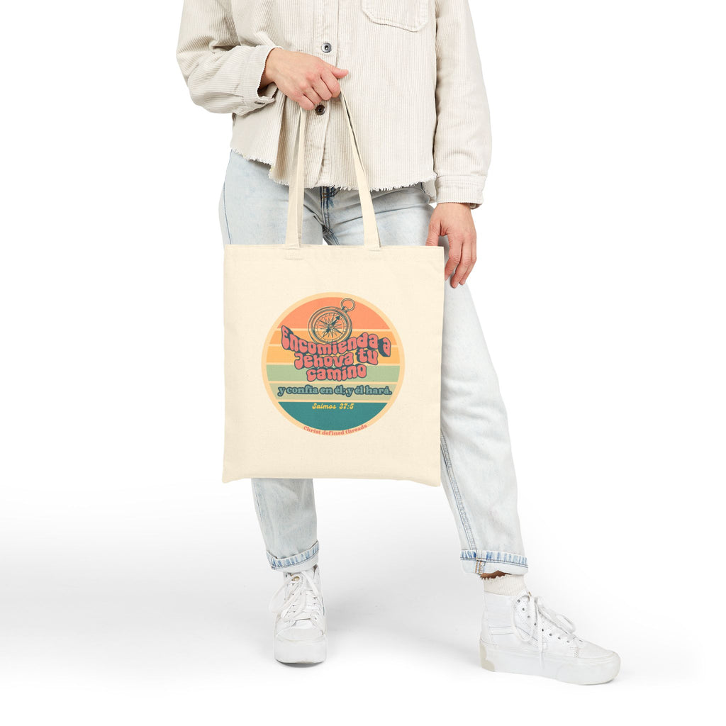 "Encomienda a Jehová tu camino" Bolsa —  Salmos Canvas Tote
