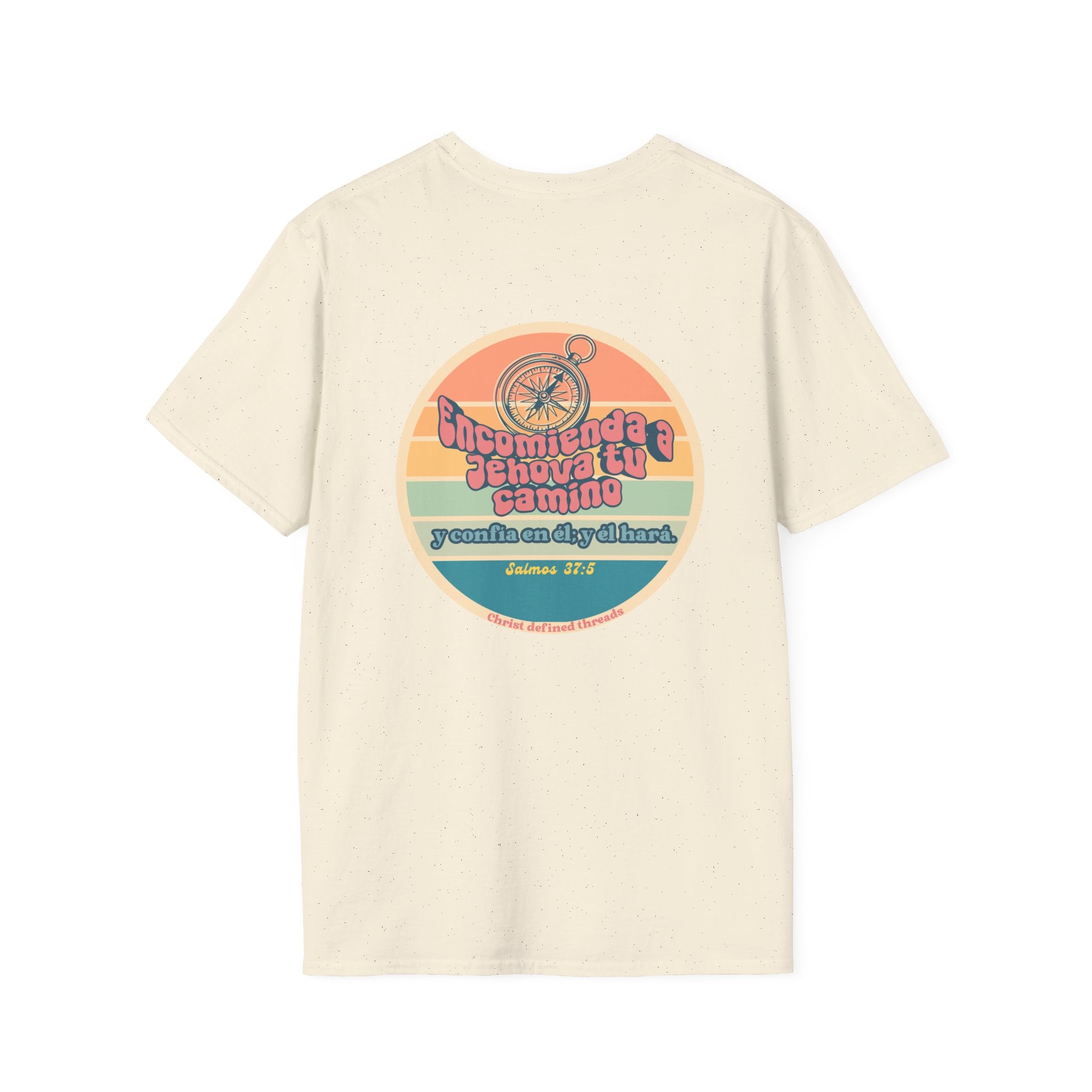 "Encomienda a Jehová tu camino" Camisa — Retro compás Camisa Feminina