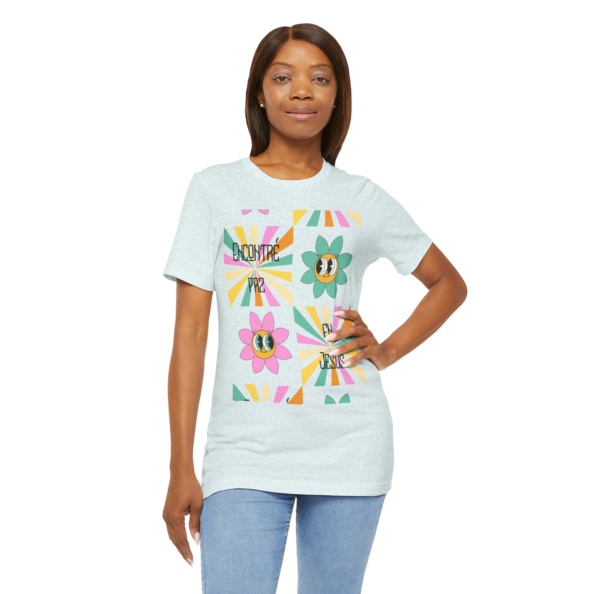 Woman's Spanish "Encontré paz en Jesús"- Camisa Retro Español