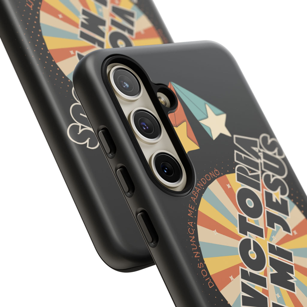 'En Victoria Con Jesús' Retro Protección de telefono