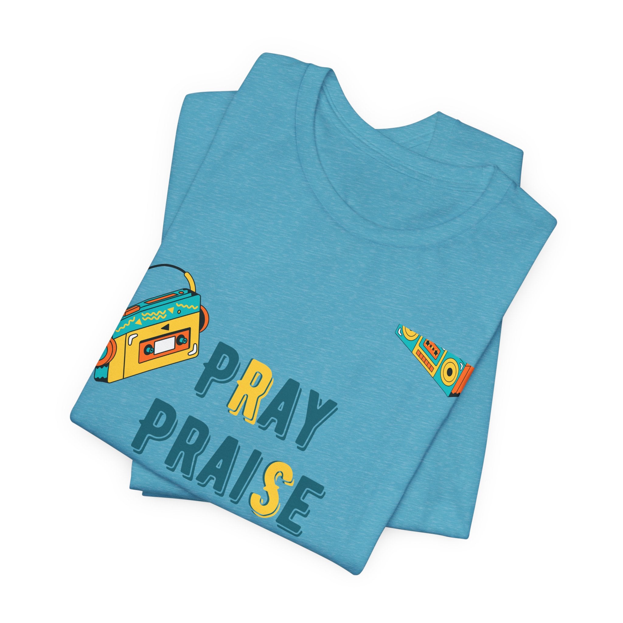 Pray Praise Repeat T-Shirt — Vintage Boombox Christian Tee