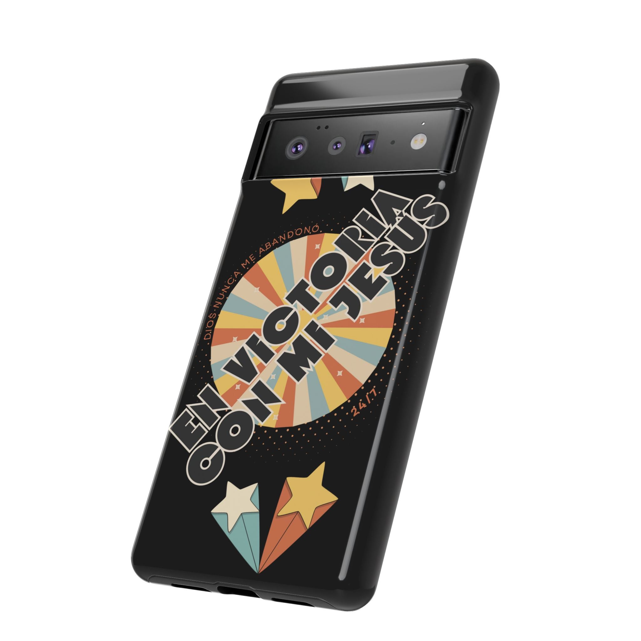 'En Victoria Con Jesús' Retro Protección de telefono