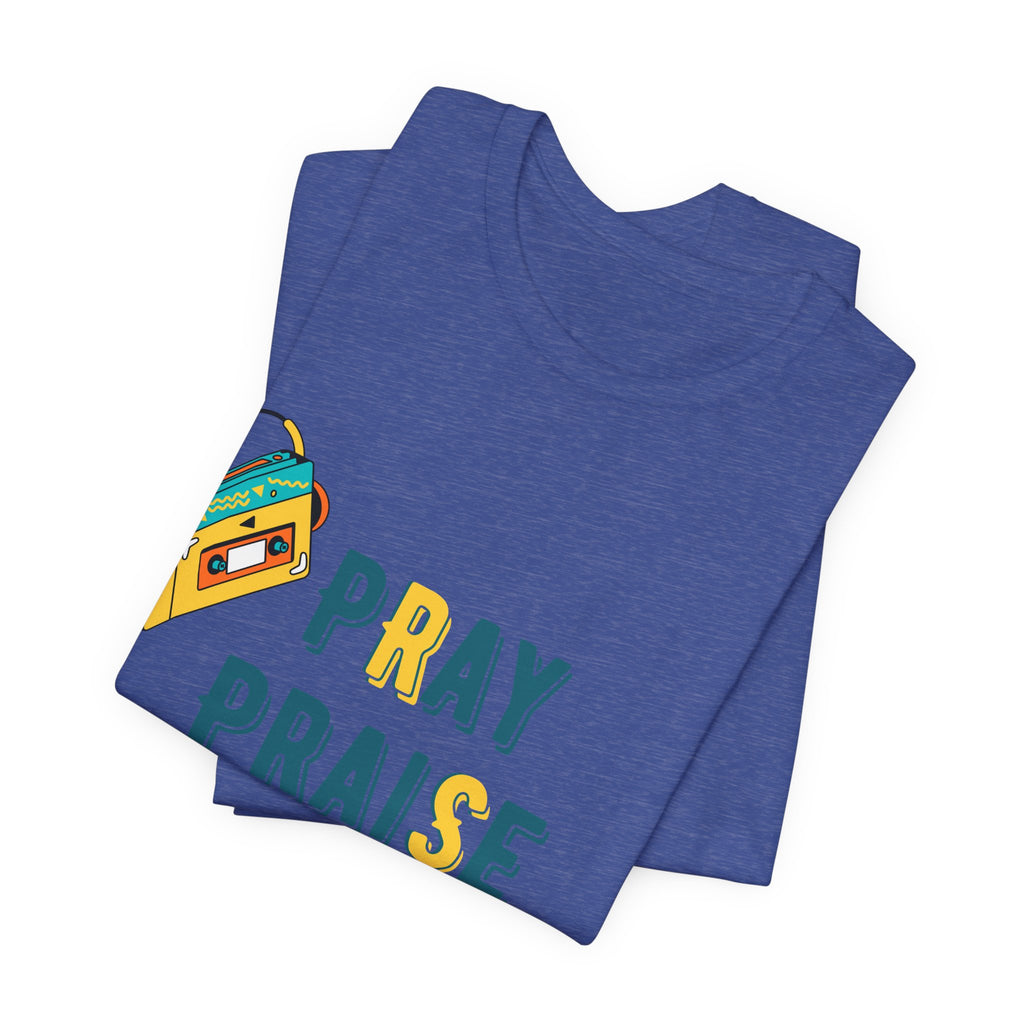 Men's Pray Praise Repeat T-Shirt — Vintage Boombox Christian Tee