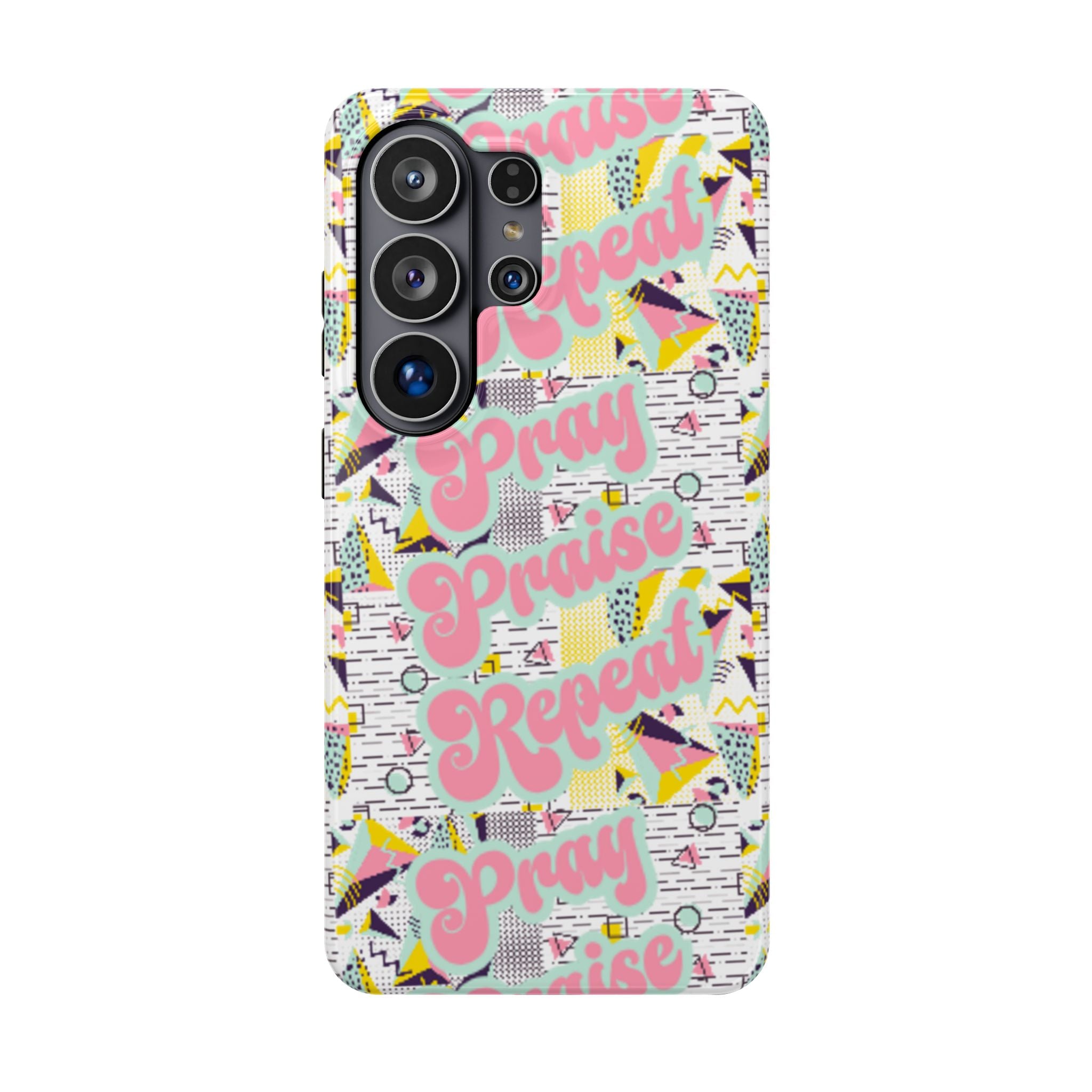 Retro Pray Praise Repeat Women's  Phone Case- Impact-Resistant Cases