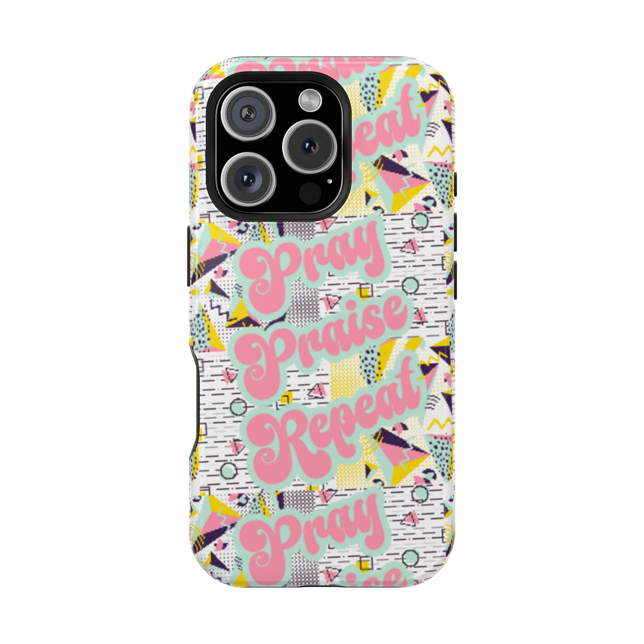 Retro Pray Praise Repeat Women's  Phone Case- Impact-Resistant Cases