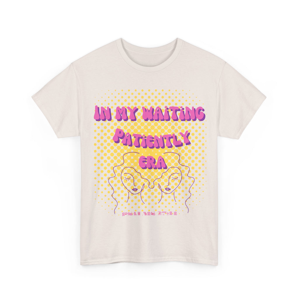 Women's 'In my Waiting Patiently Era' Tee - Yellow Graphic Jersey Short Sleeve