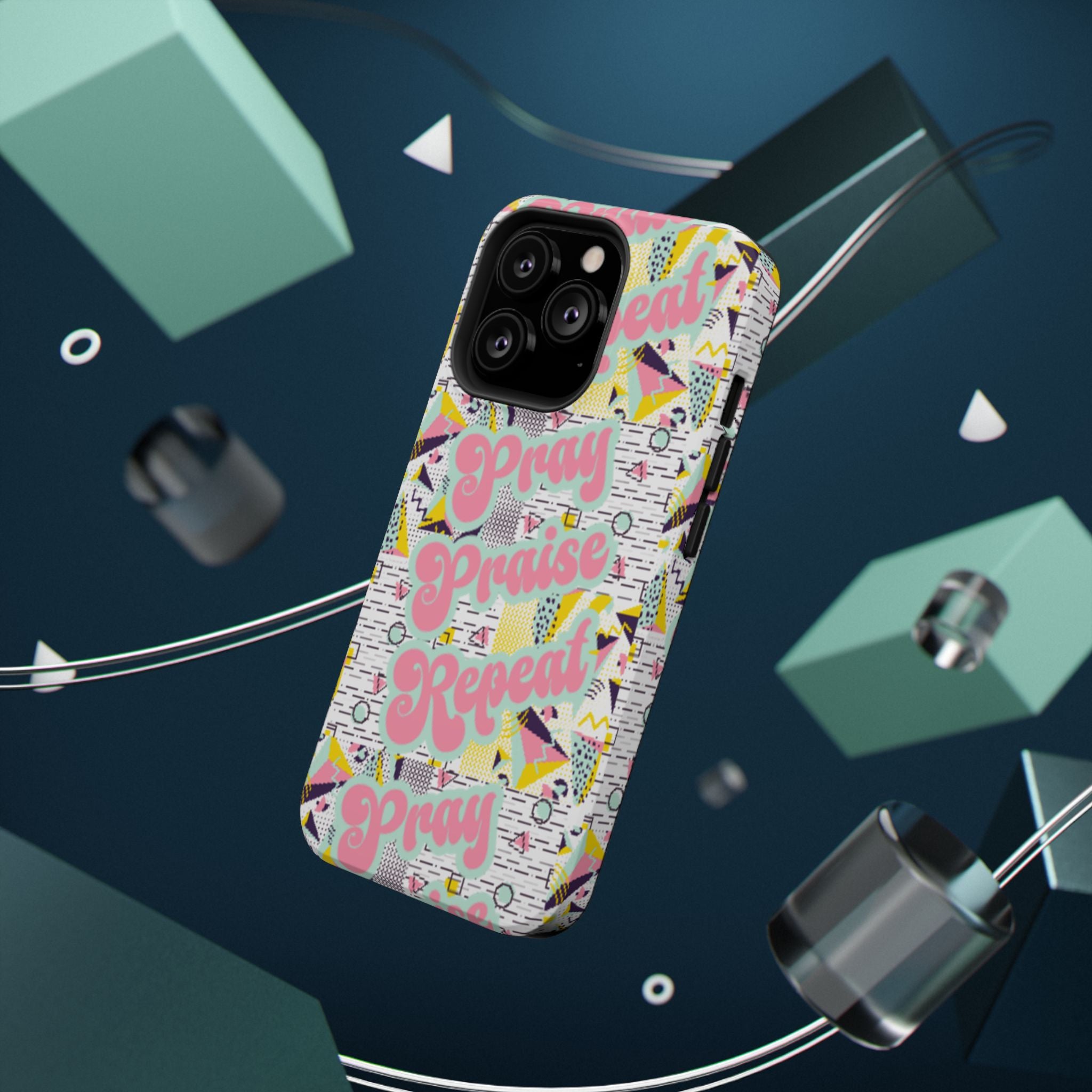 Retro Pray Praise Repeat Women's  Phone Case- Impact-Resistant Cases