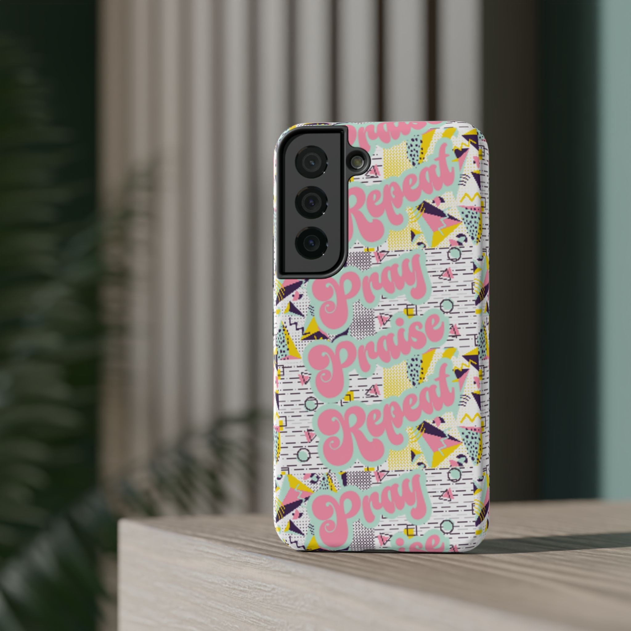 Retro Pray Praise Repeat Women's  Phone Case- Impact-Resistant Cases