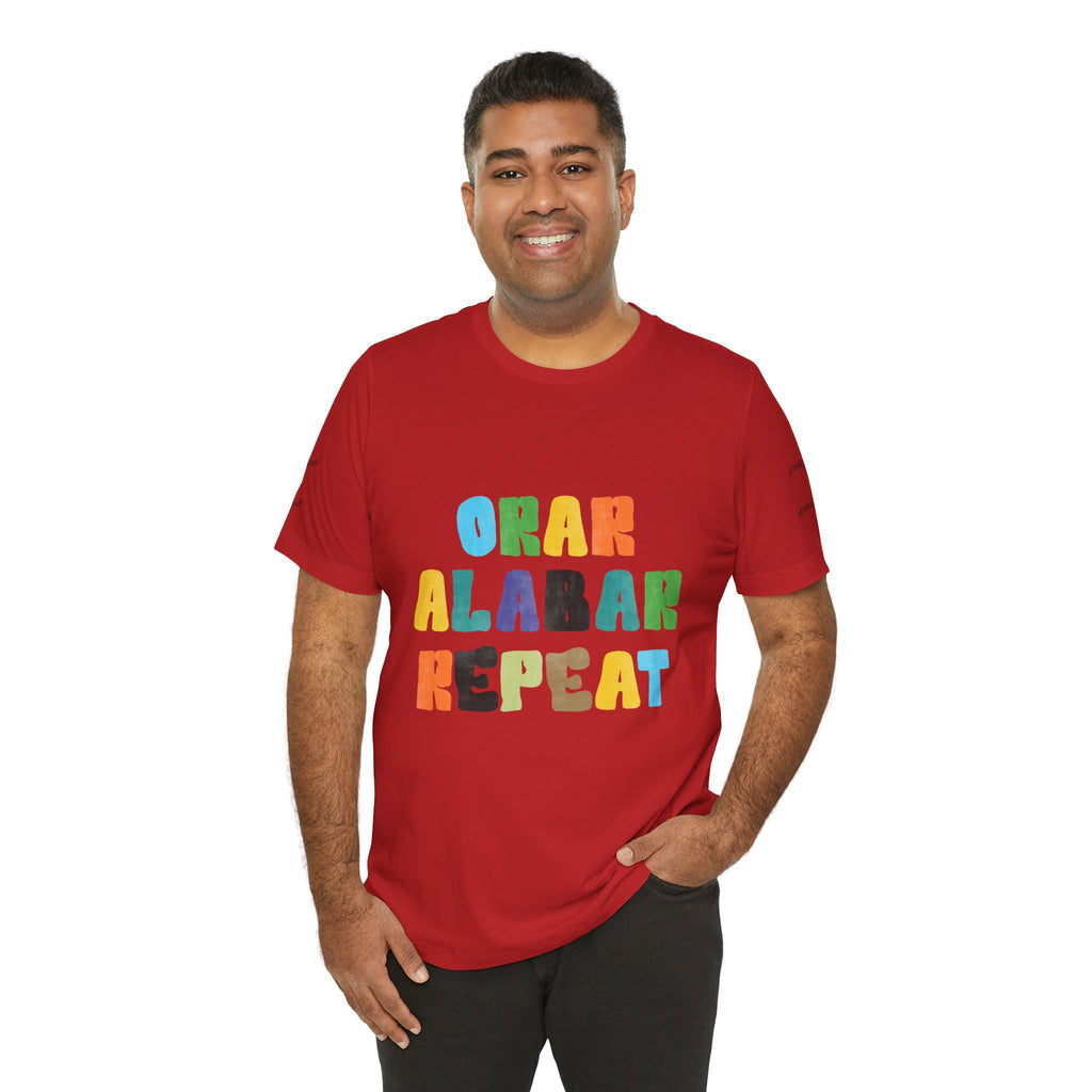 Men's Bilingual "Orar Alabar Repeat" T-Shirt – Camisa de hombres Bilingüe
