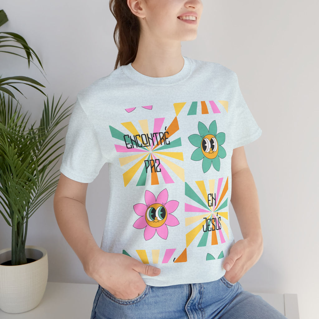 Woman's Spanish "Encontré paz en Jesús"- Camisa Retro Español