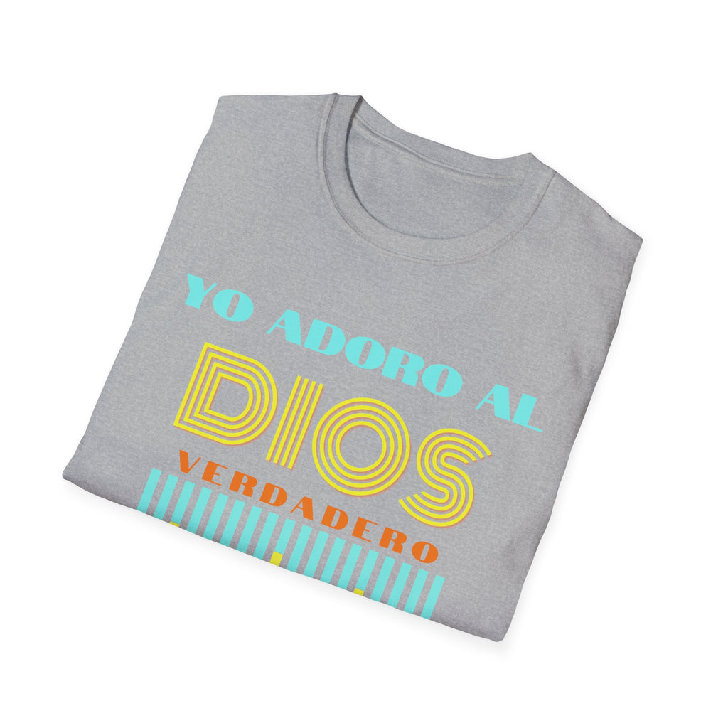 "Yo adoro al Dios verdadero" Camisa Retro —  "Y estos tres son uno" 1Juan 5:7