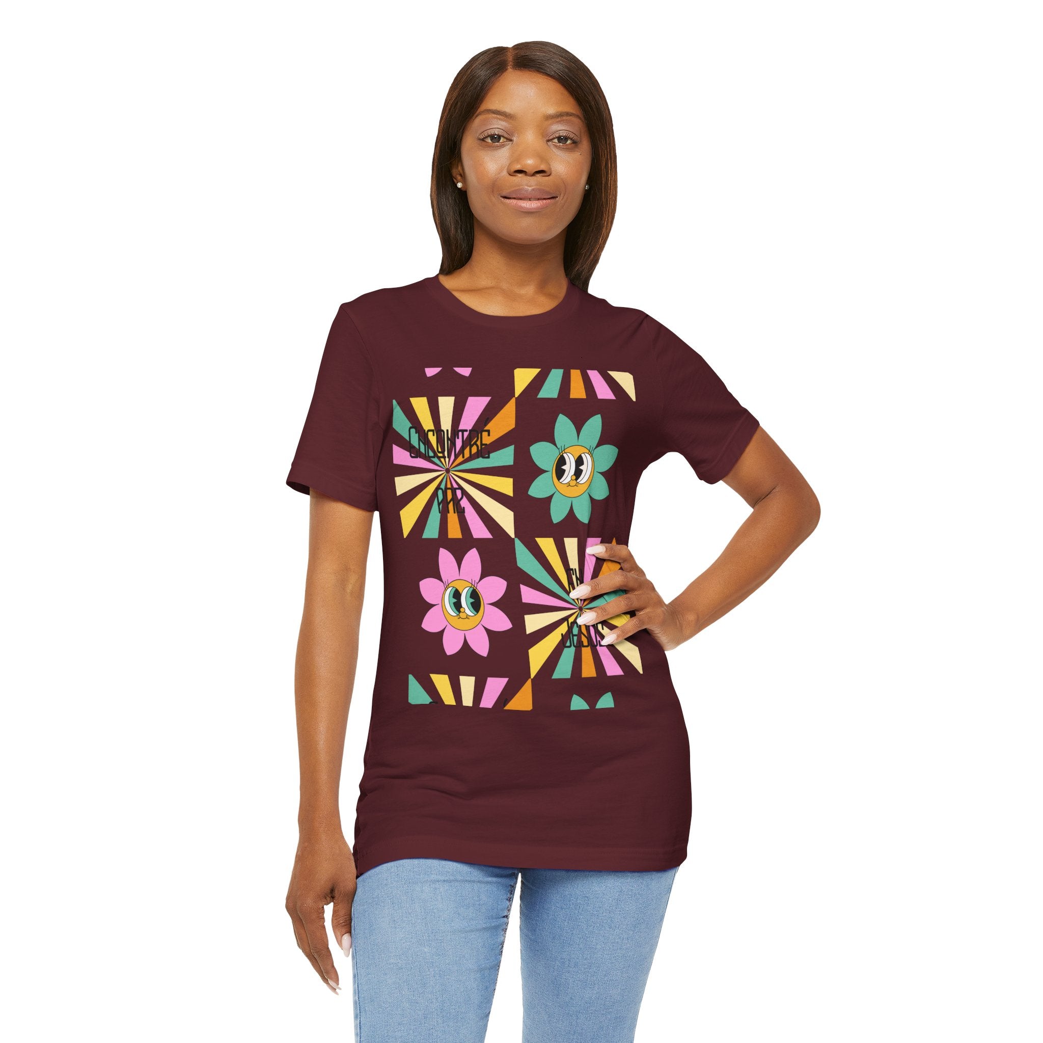 Woman's Spanish "Encontré paz en Jesús"- Camisa Retro Español