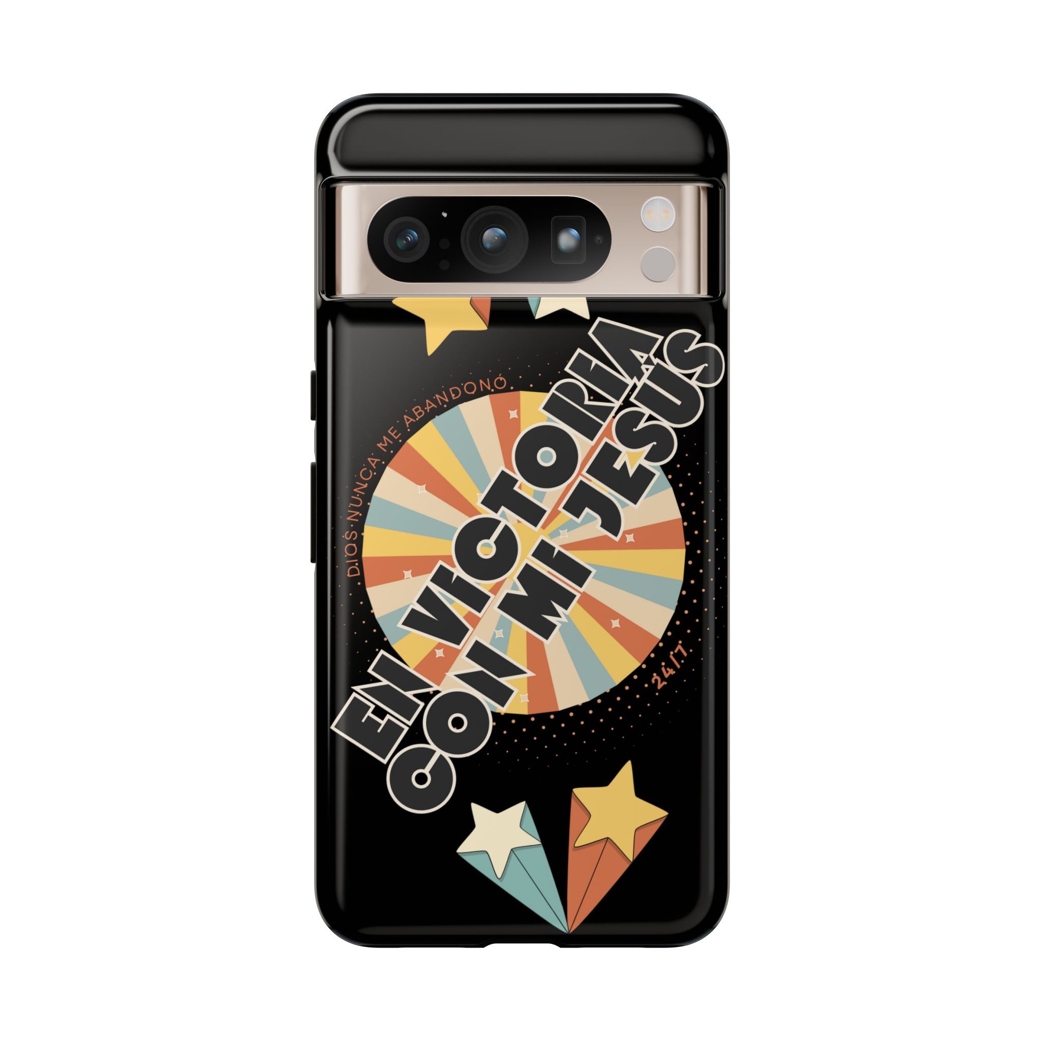 'En Victoria Con Jesús' Retro Protección de telefono