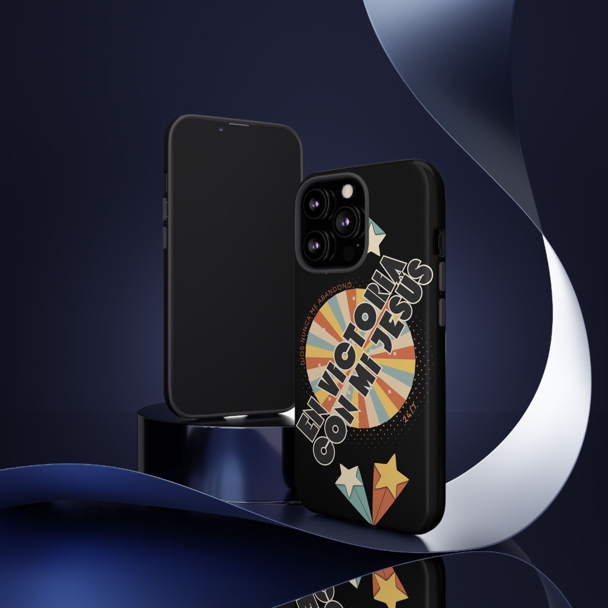 'En Victoria Con Jesús' Retro Protección de telefono