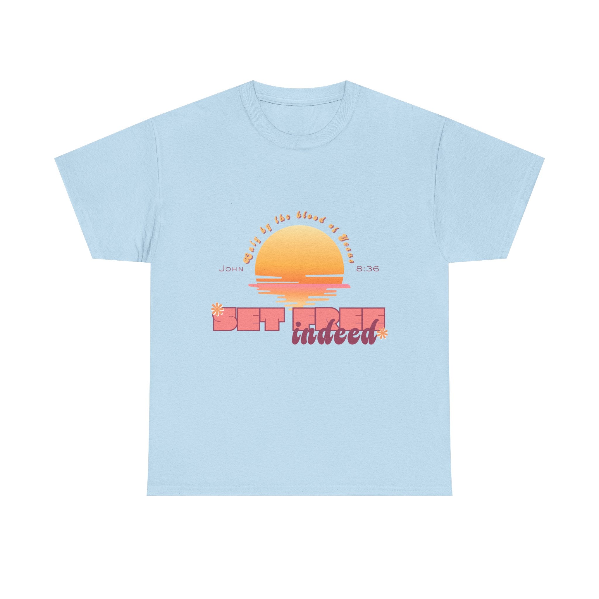 Women's 'Set free indeed' John 8:36- Heavy Cotton Tee