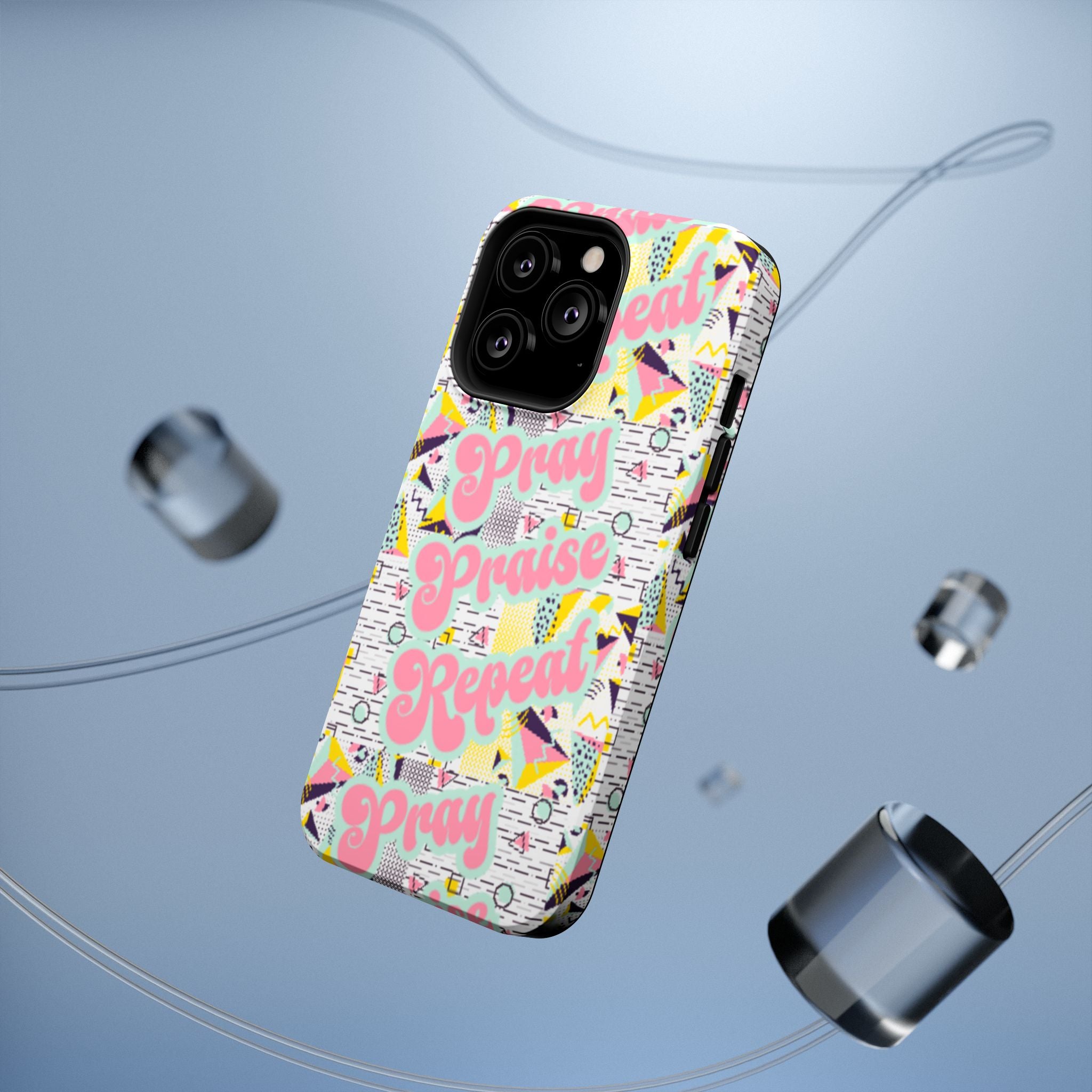 Retro Pray Praise Repeat Women's  Phone Case- Impact-Resistant Cases