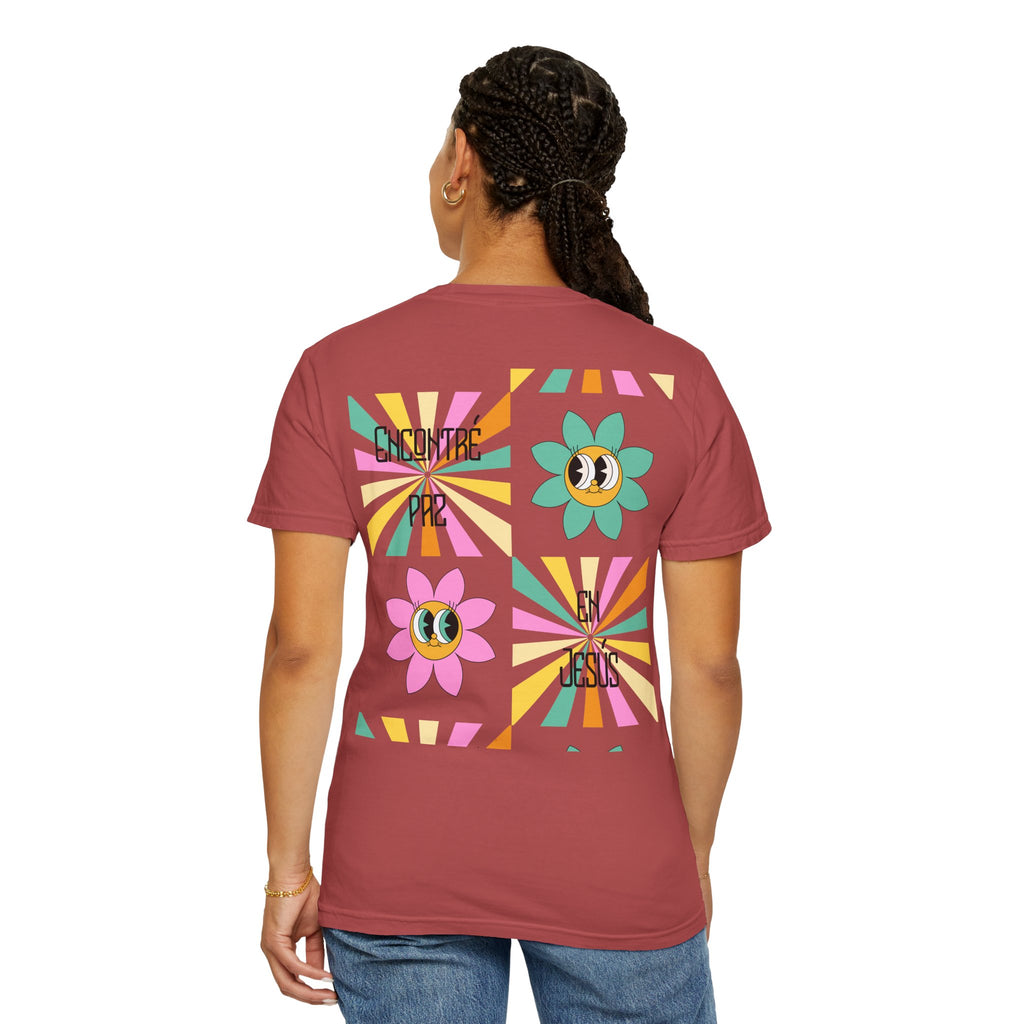 Woman's Spanish "Encontré paz en Jesús"- Camisa Retro Español