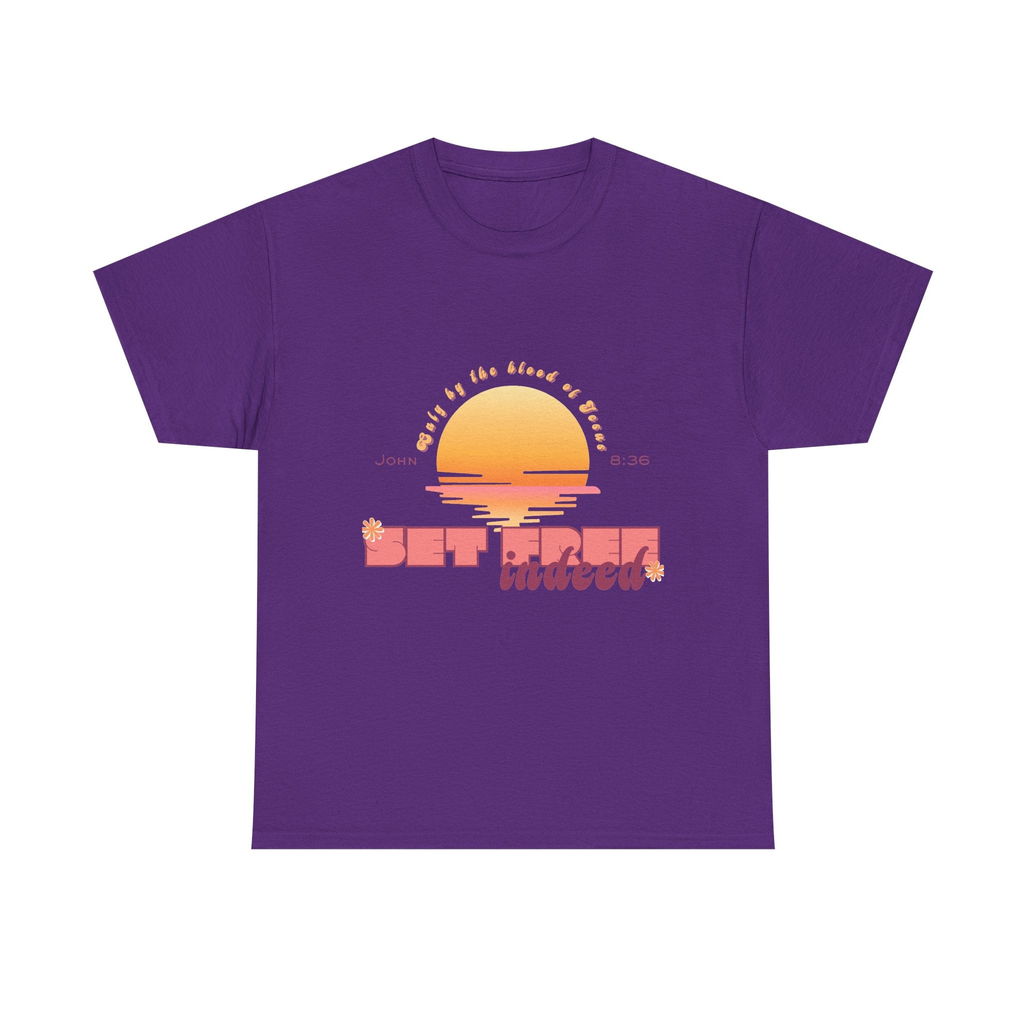 Women's 'Set free indeed' John 8:36- Heavy Cotton Tee
