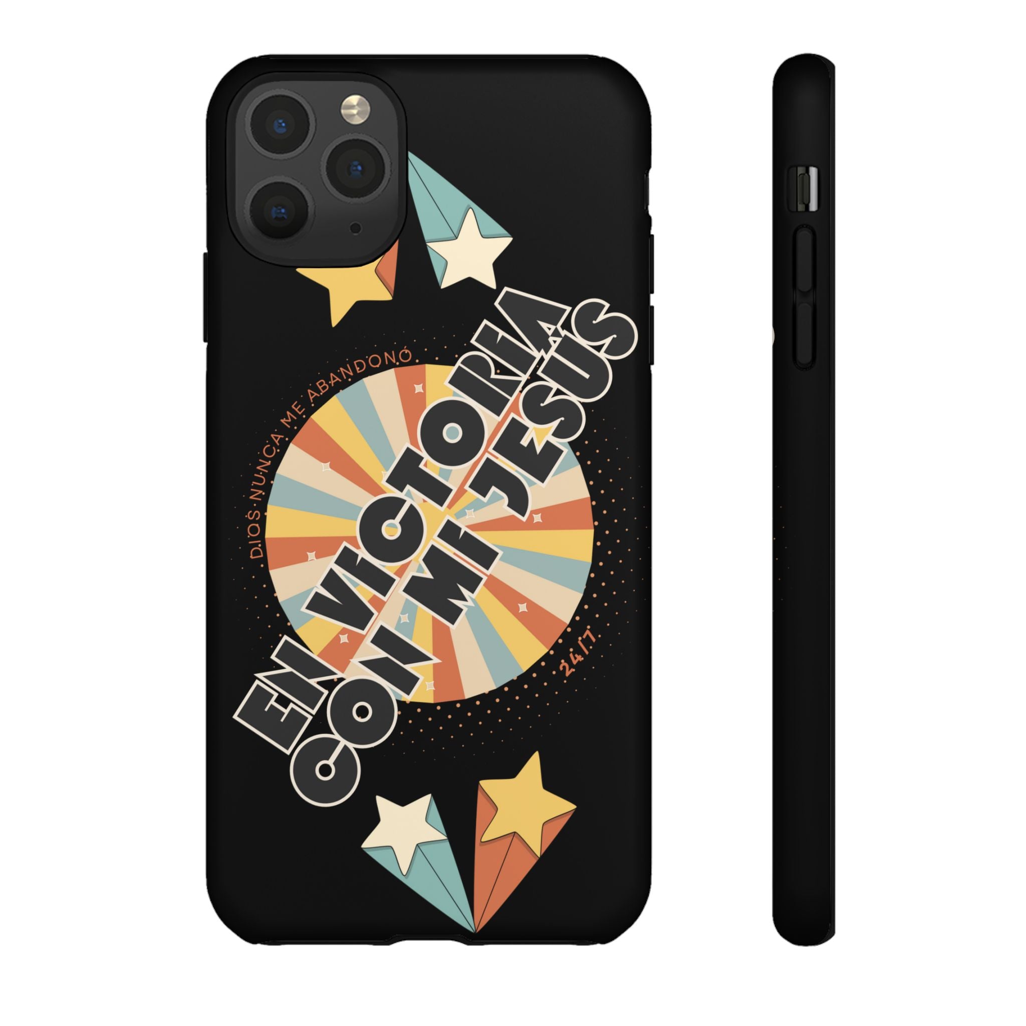 'En Victoria Con Jesús' Retro Protección de telefono