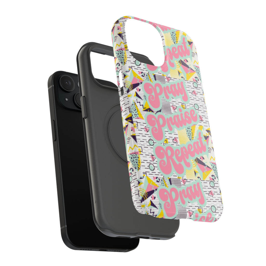 Retro Pray Praise Repeat Women's  Phone Case- Impact-Resistant Cases